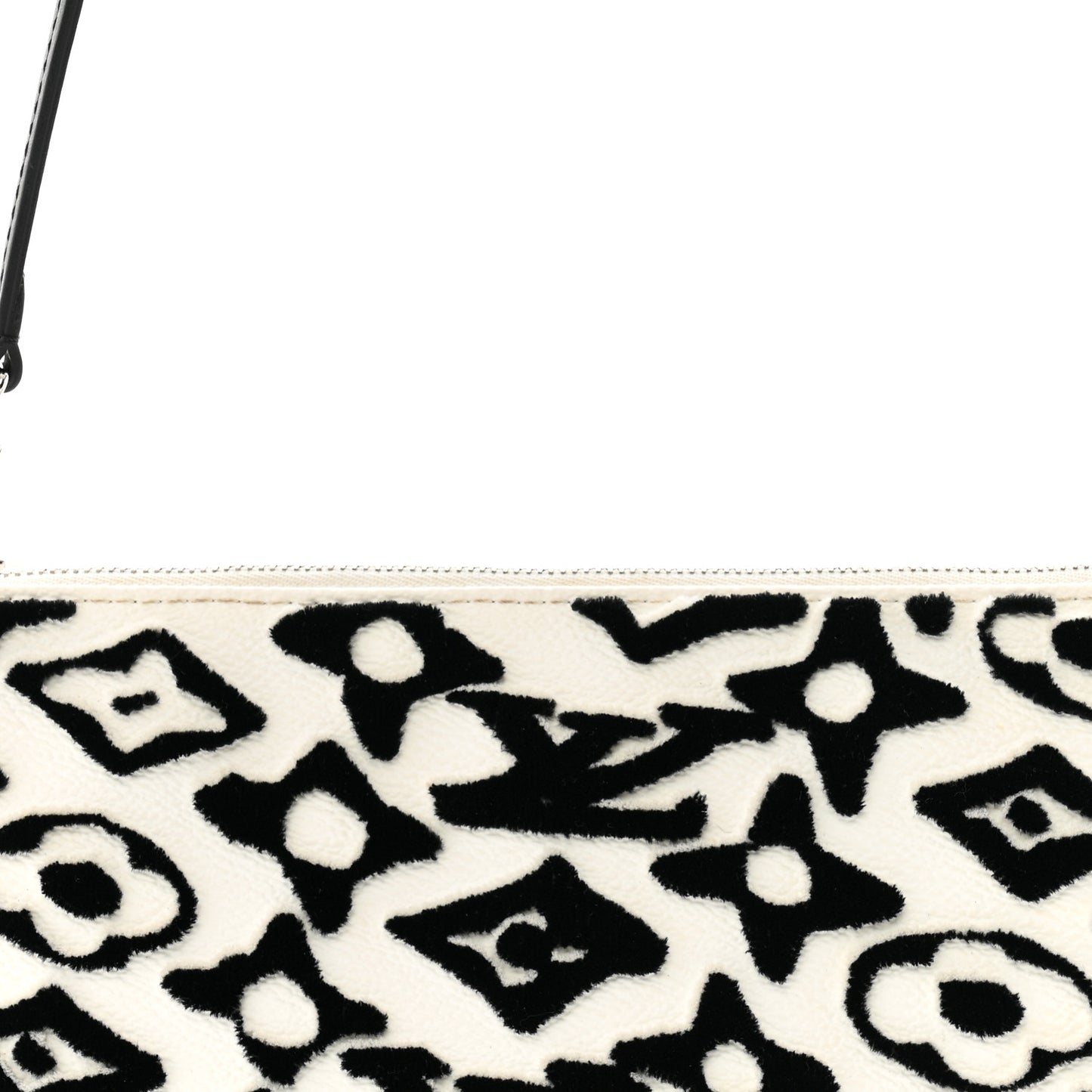 X UF Tufted Monogram Pochette Accessories White Black