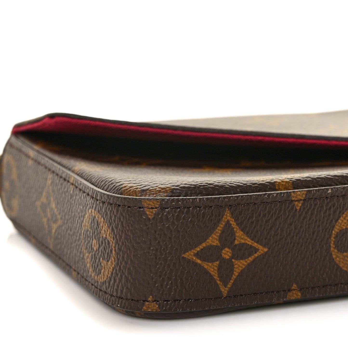 Monogram Pochette Felicie Chain Wallet Fuchsia