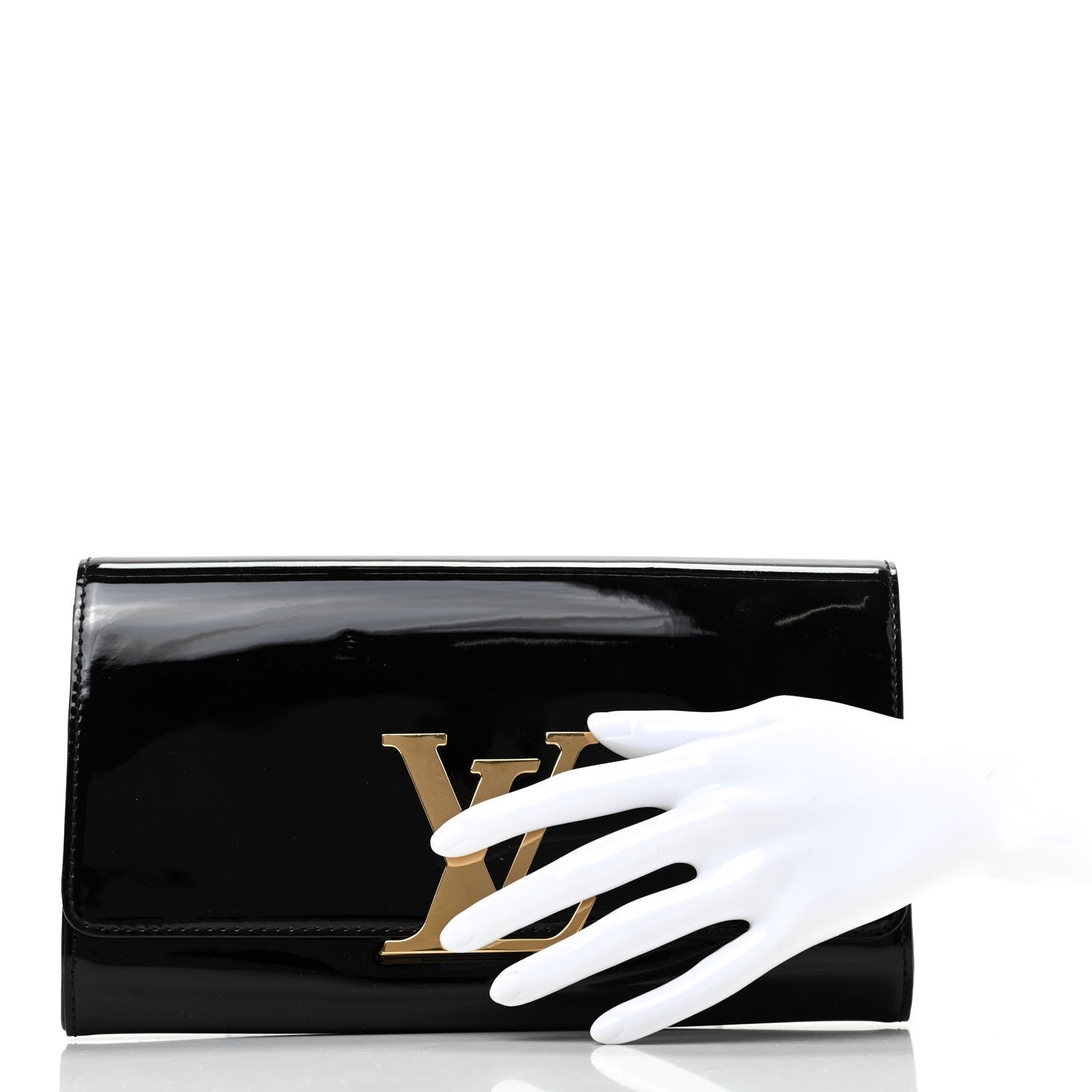 Louis Vuitton Patent Louise EW Clutch Black 2 of 9
