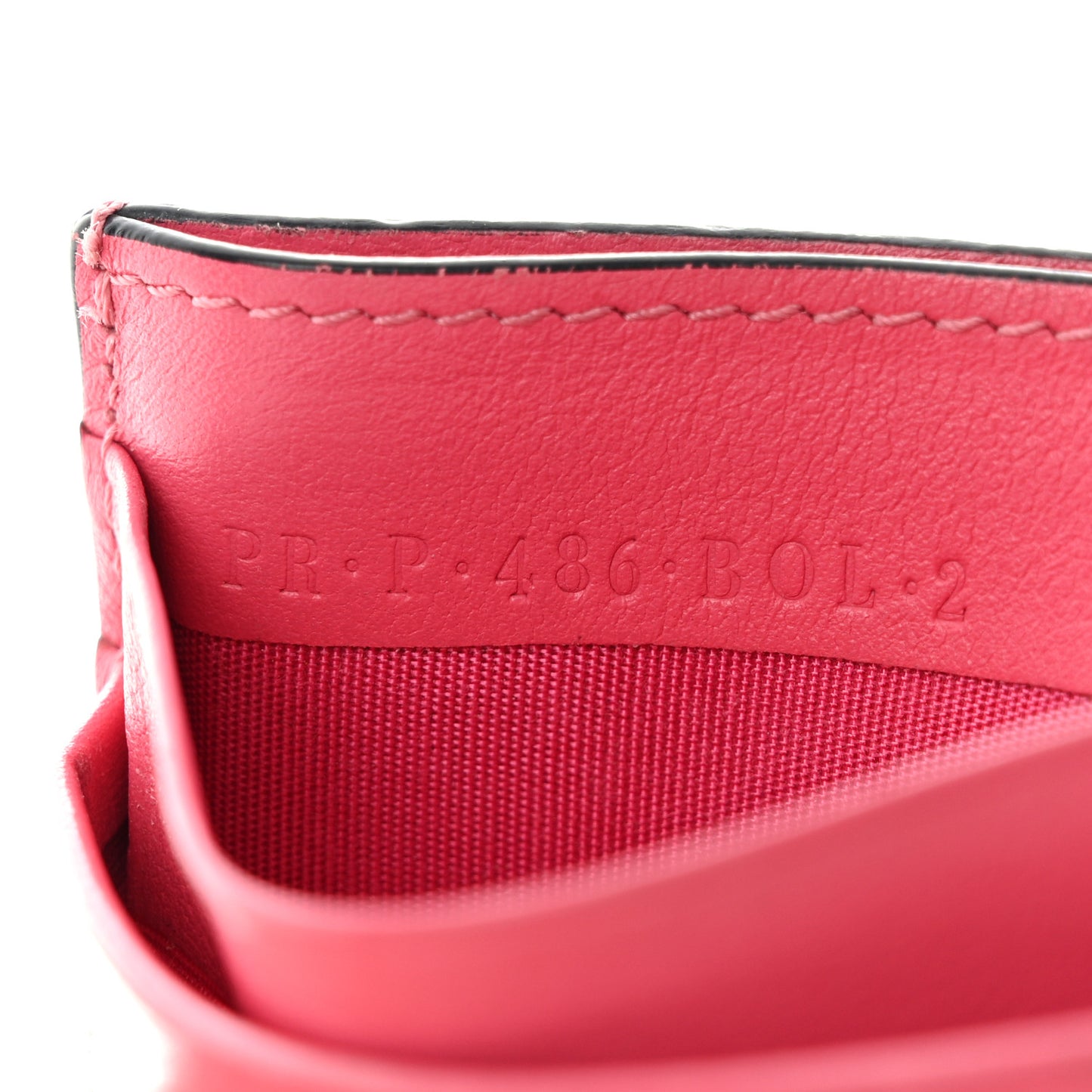 Vitello Rockstud Card Holder Shadow Pink