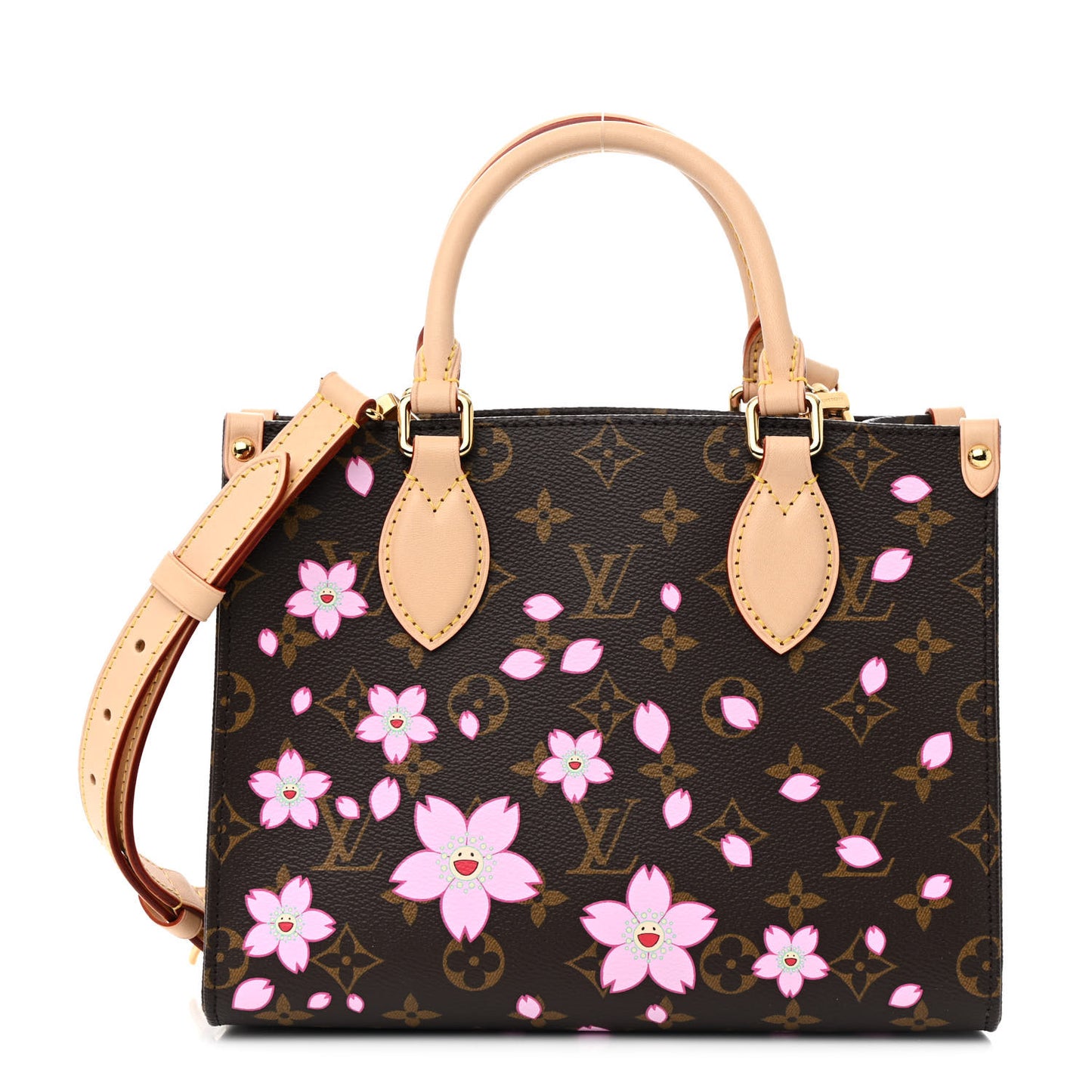 LV X TM Monogram Cherry Blossom Onthego PM Sakura Brown