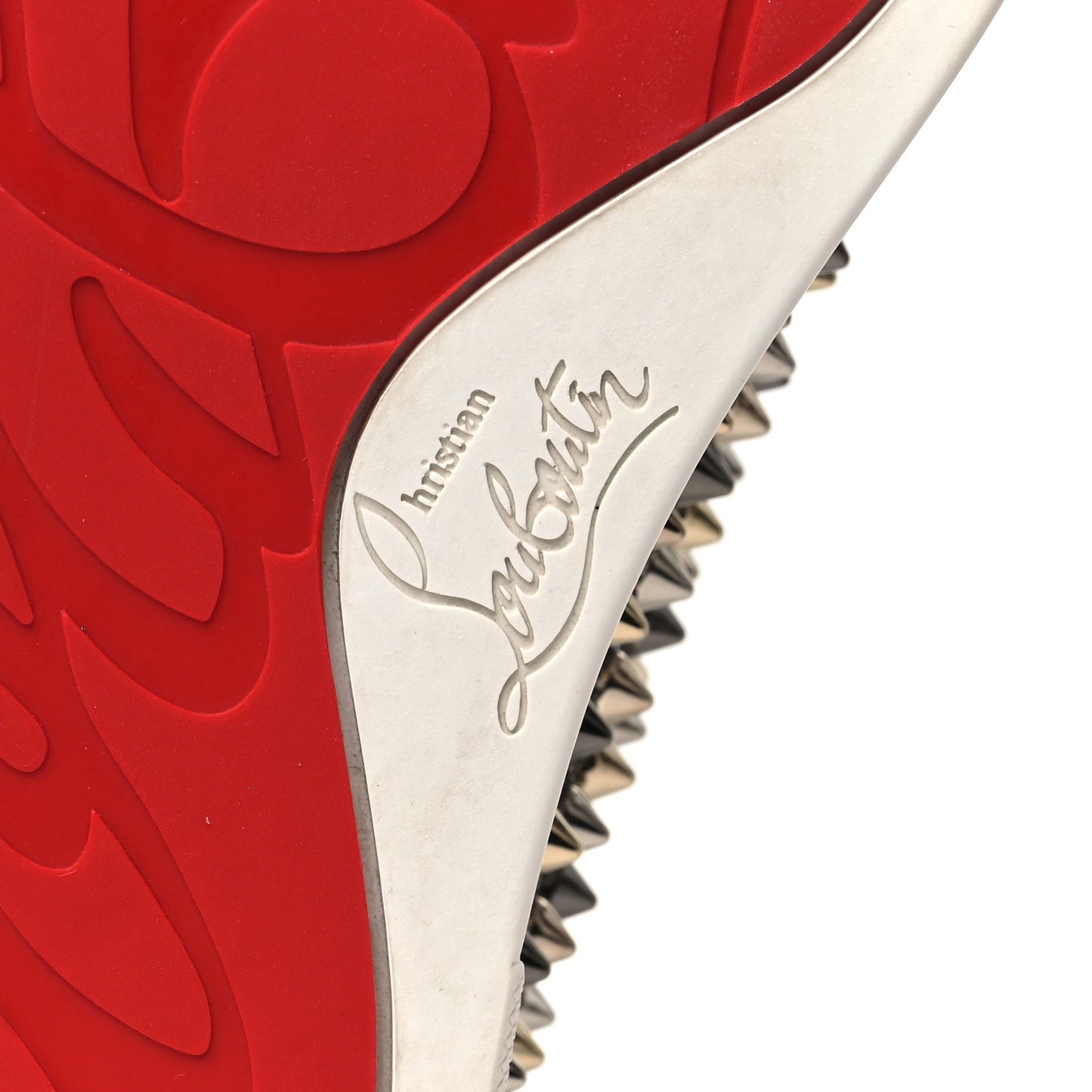 Glitter Chain Spikes Womens Roller Boat Flat 39.5 Roche Multicolor