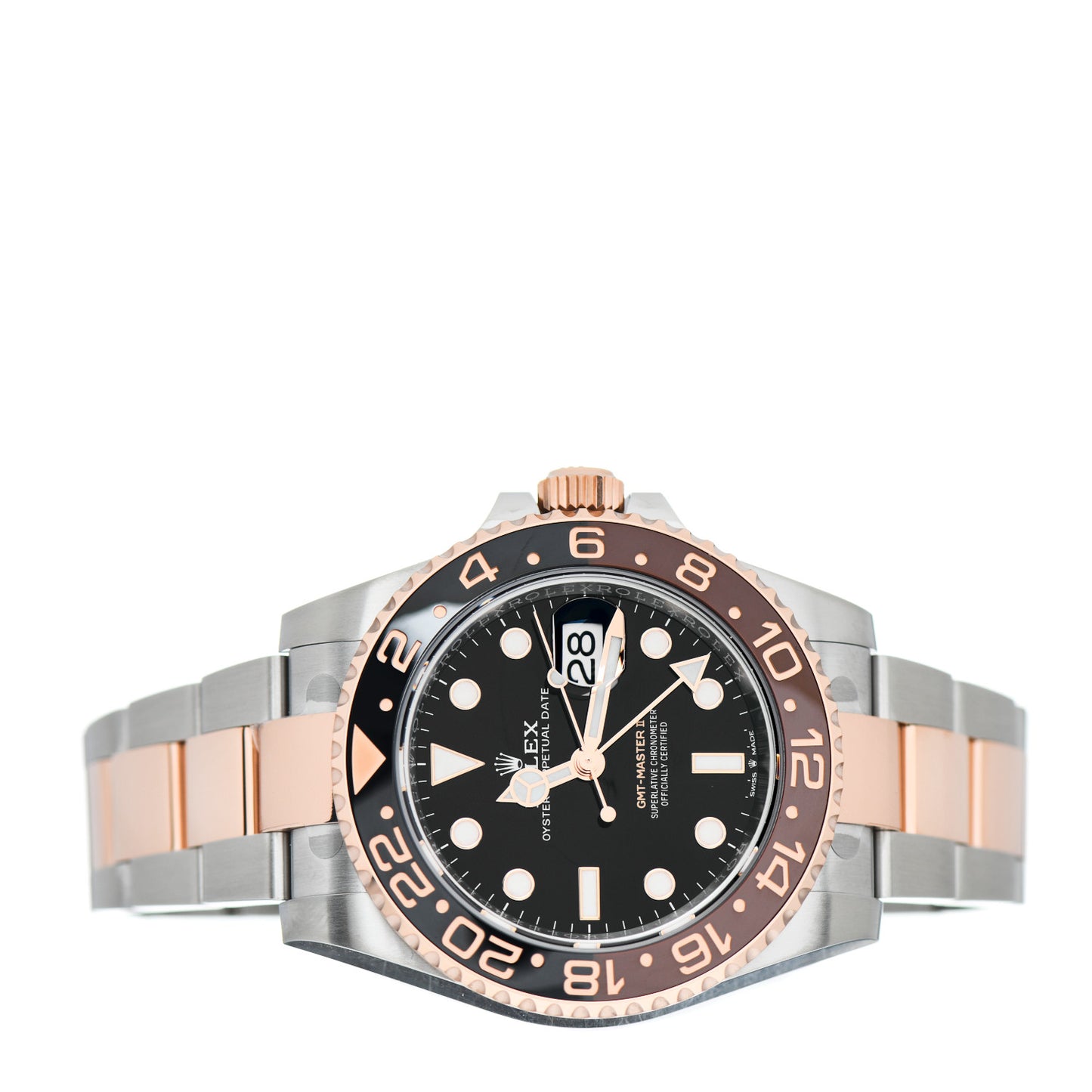 Stainless Steel 18K Everose Gold 40mm GMT-Master II Root Beer Watch 126711CHNR