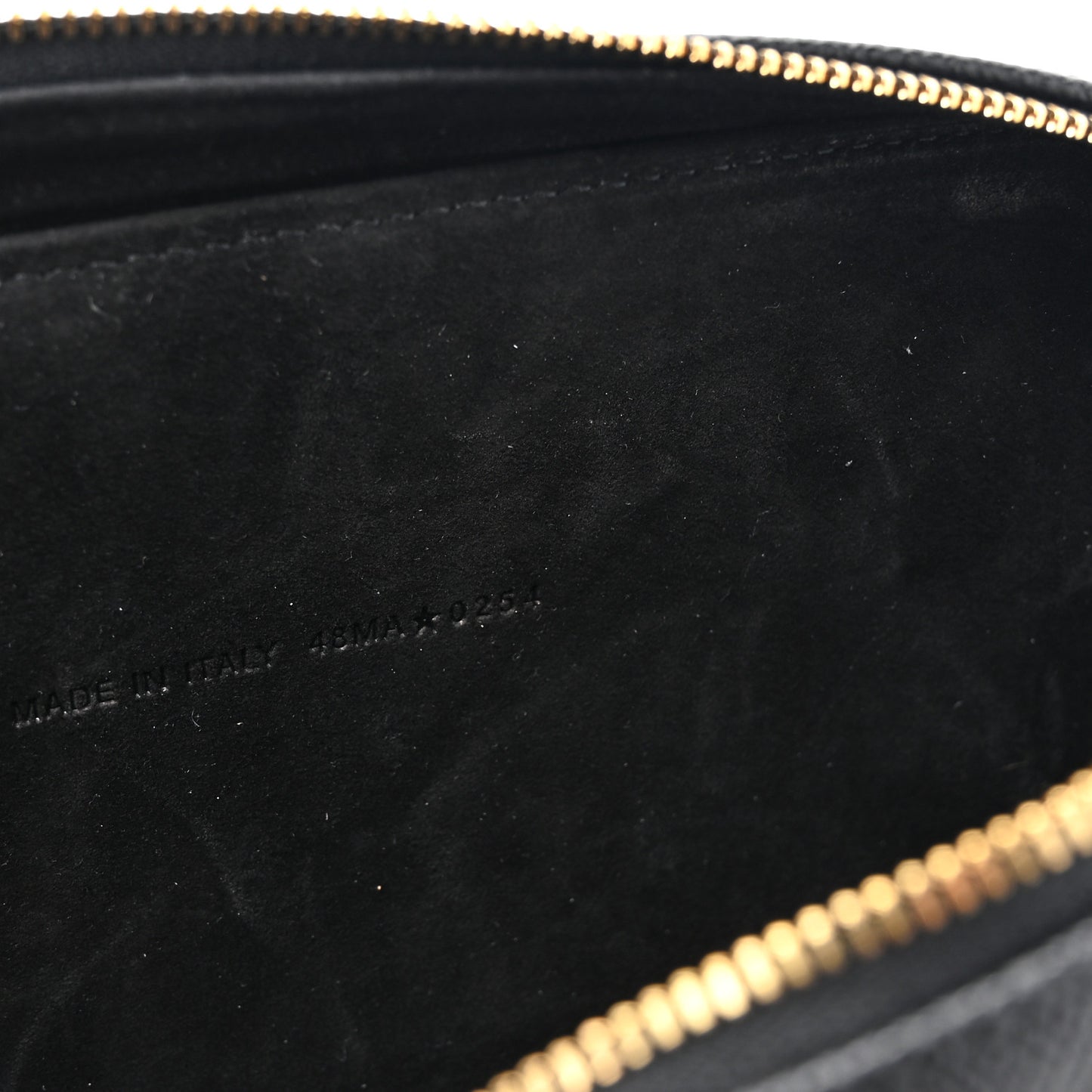 Grained Calfskin Caro Double Pouch Black