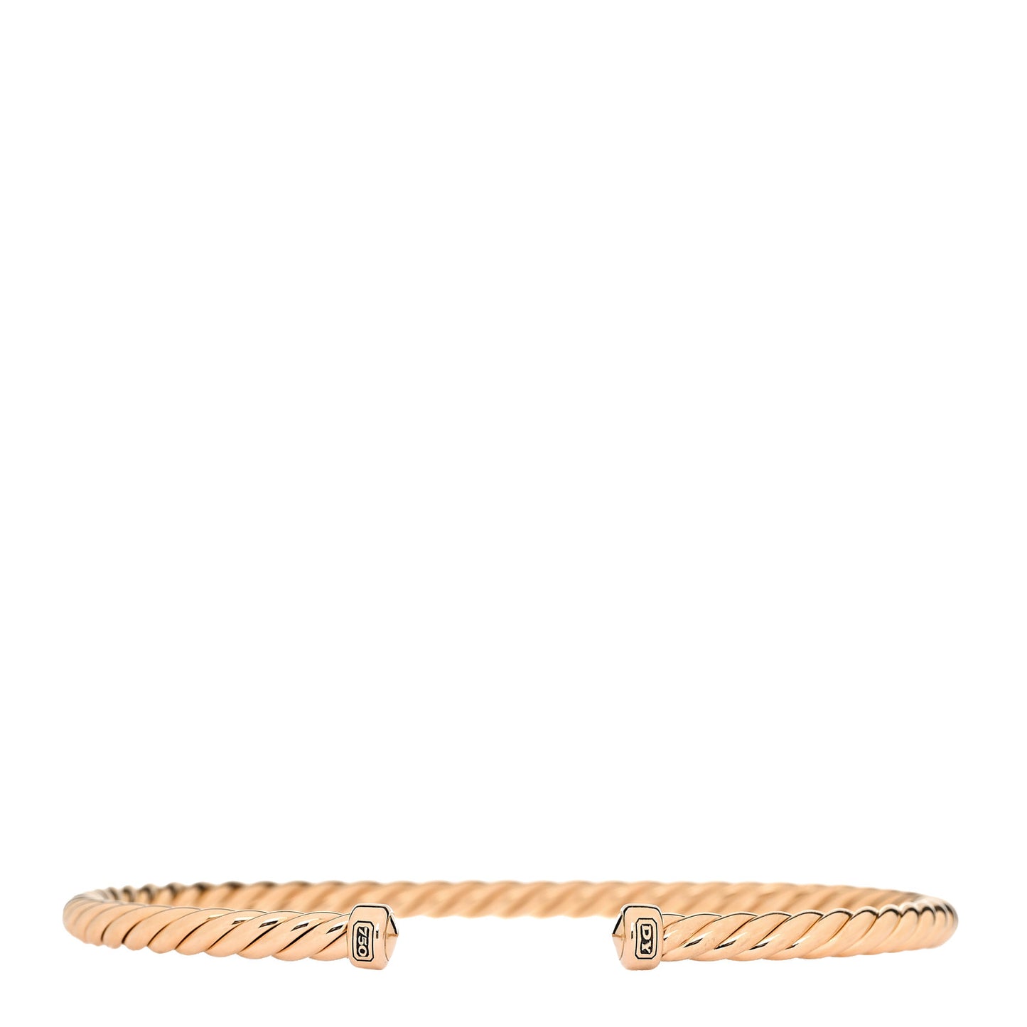 18K Rose Gold 4mm Cable Classics Cuff Bracelet