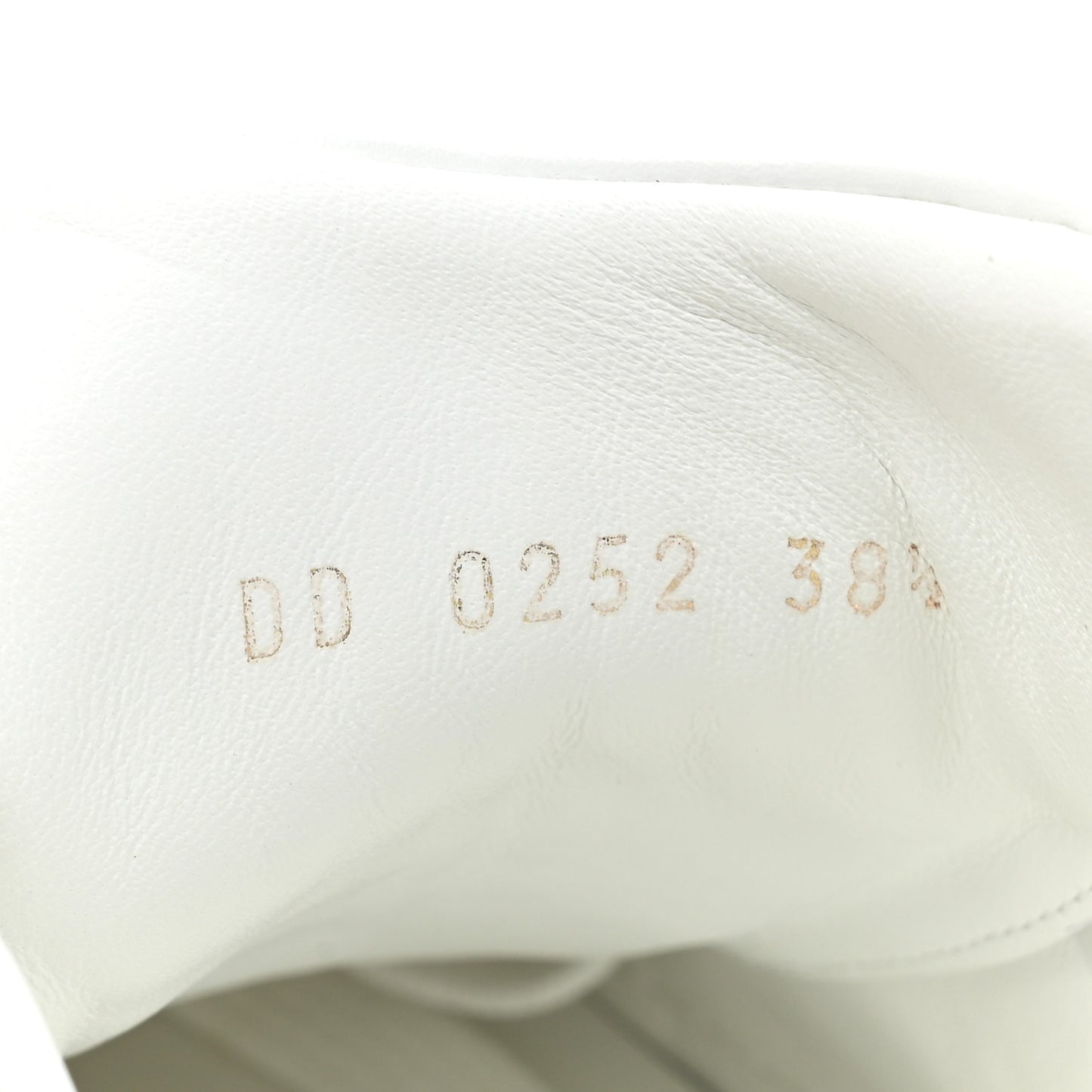 Lambskin Embossed Monogram Time Out Sneakers 38.5 White