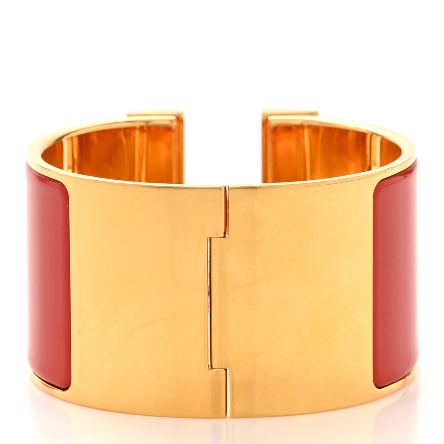 Enamel Extra Wide Clic Clac H Bracelet GM Red