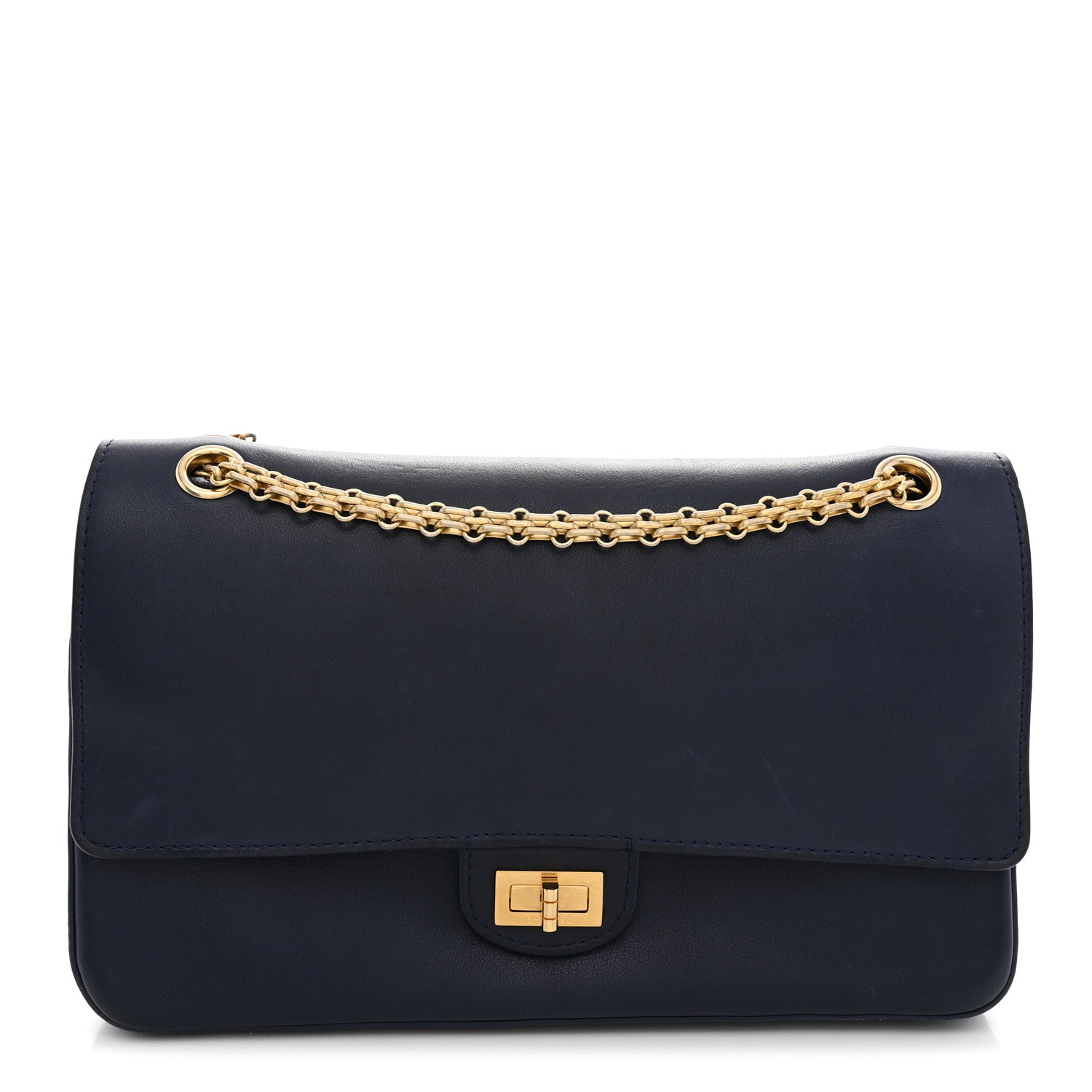 Chanel Calfskin Nude 2.55 Medals Reissue 225 Flap Navy 1924518