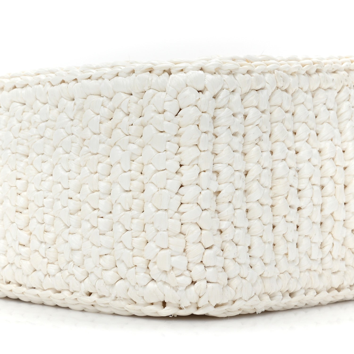 Prada Yarn Raffia Effect Crochet Re-Edition 2005 Shoulder Bag White 8 of 9