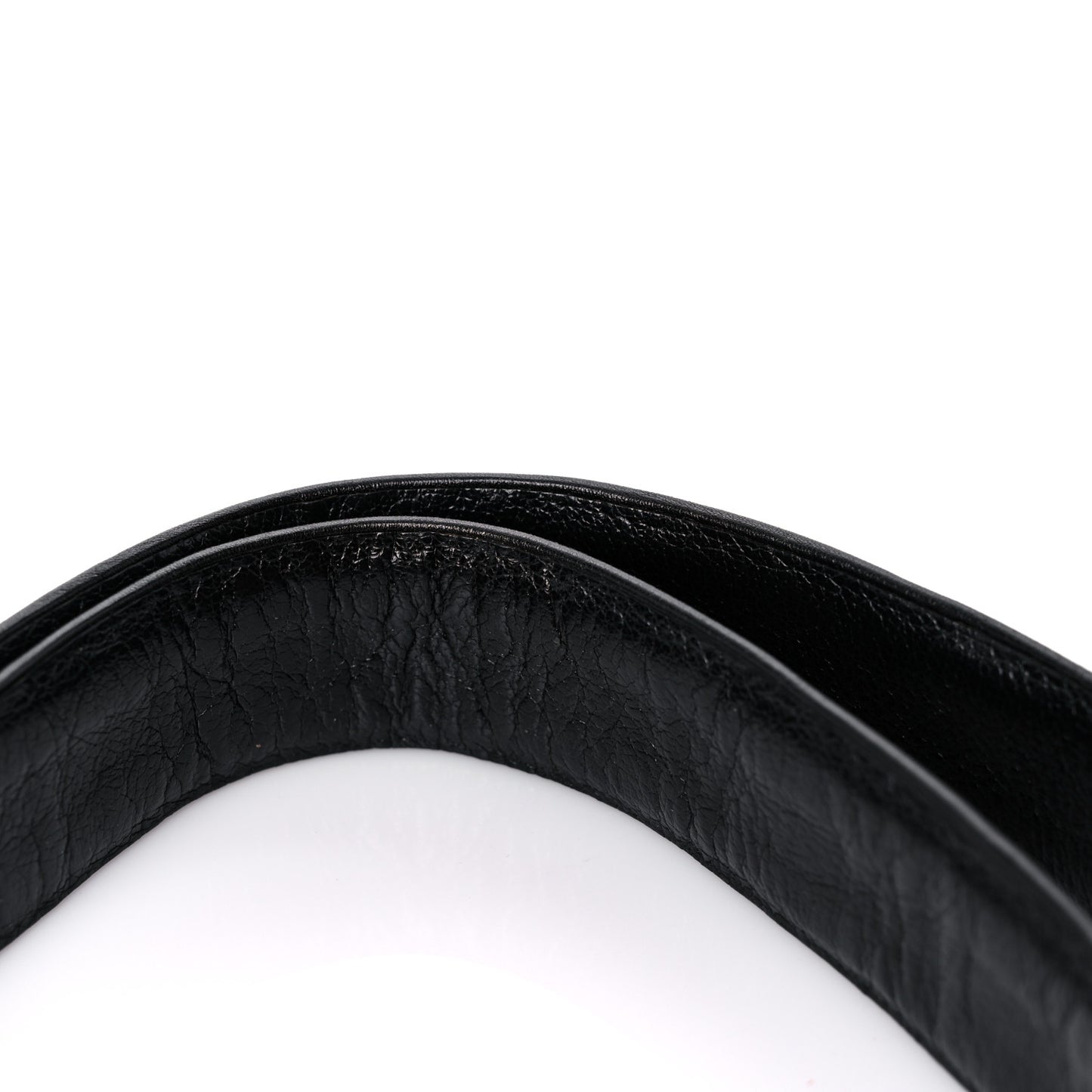 Lambskin Chain Square Buckle Belt 95 38 Black