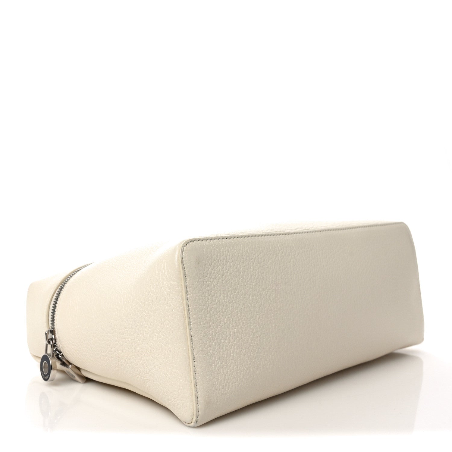 Loro Piana Grained Calfskin Braided L27 Extra Pocket Pouch Whisper White Blue Marine 4 of 9