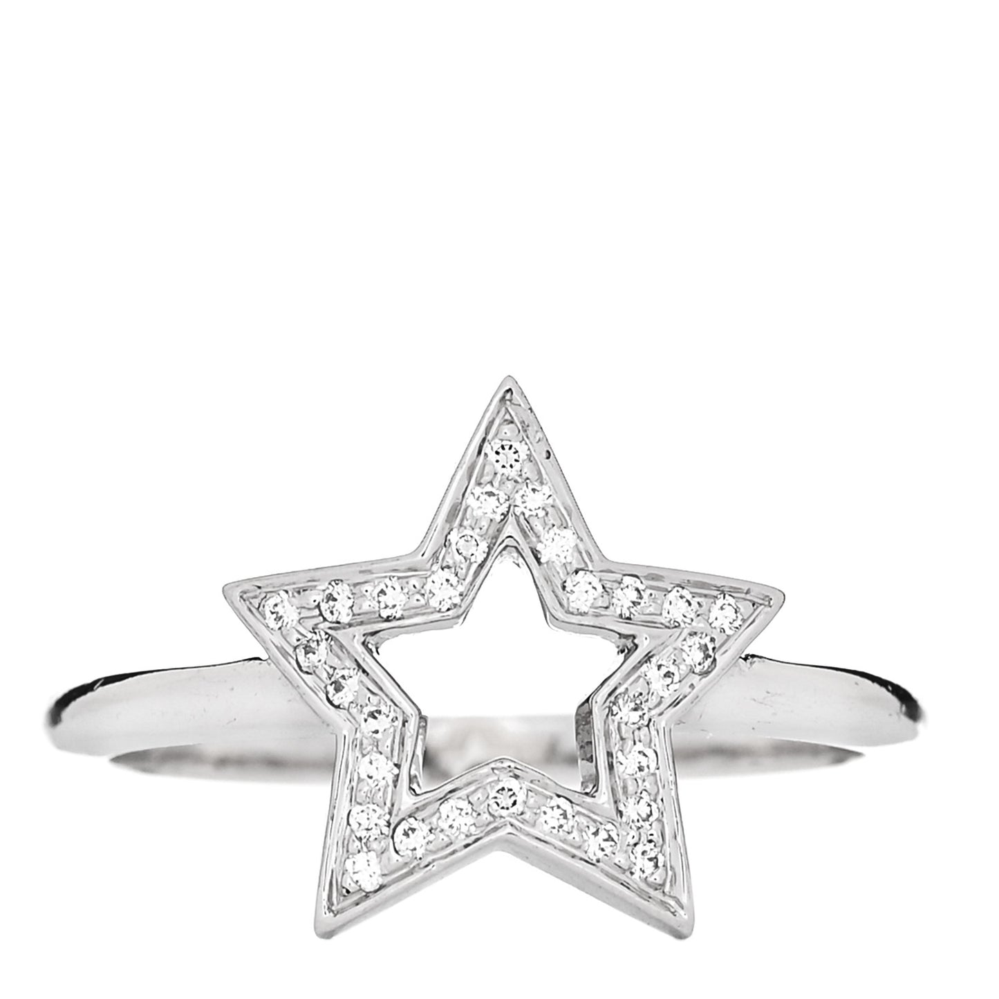 Platinum Diamond Star Ring 52 6