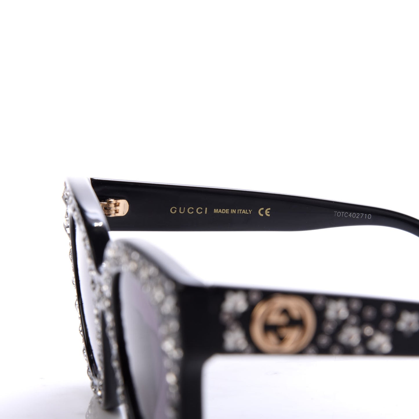 Acetate Stars Cat Eye Sunglasses GG0116S Black