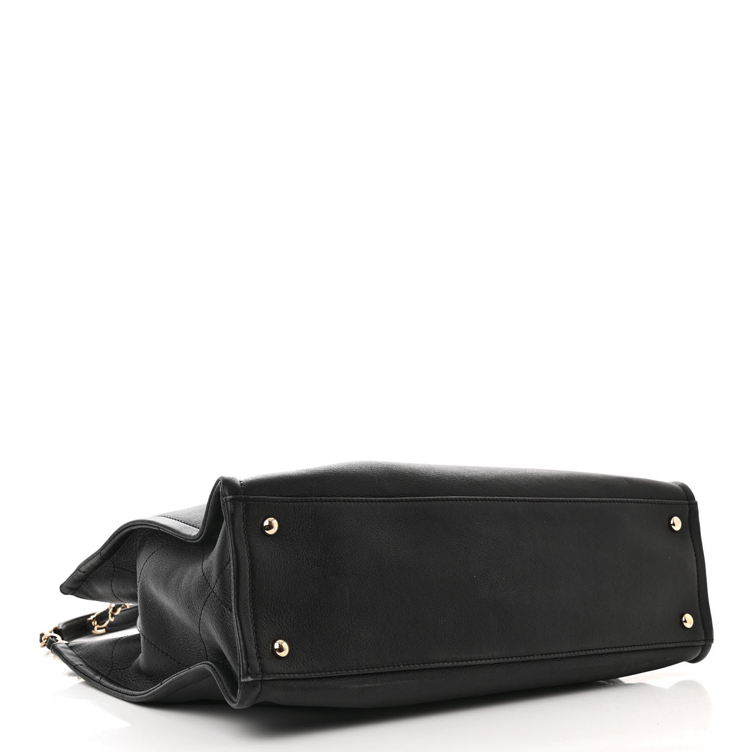 Chanel Calfskin CC Zipped Shopping Tote Black 4 of 10