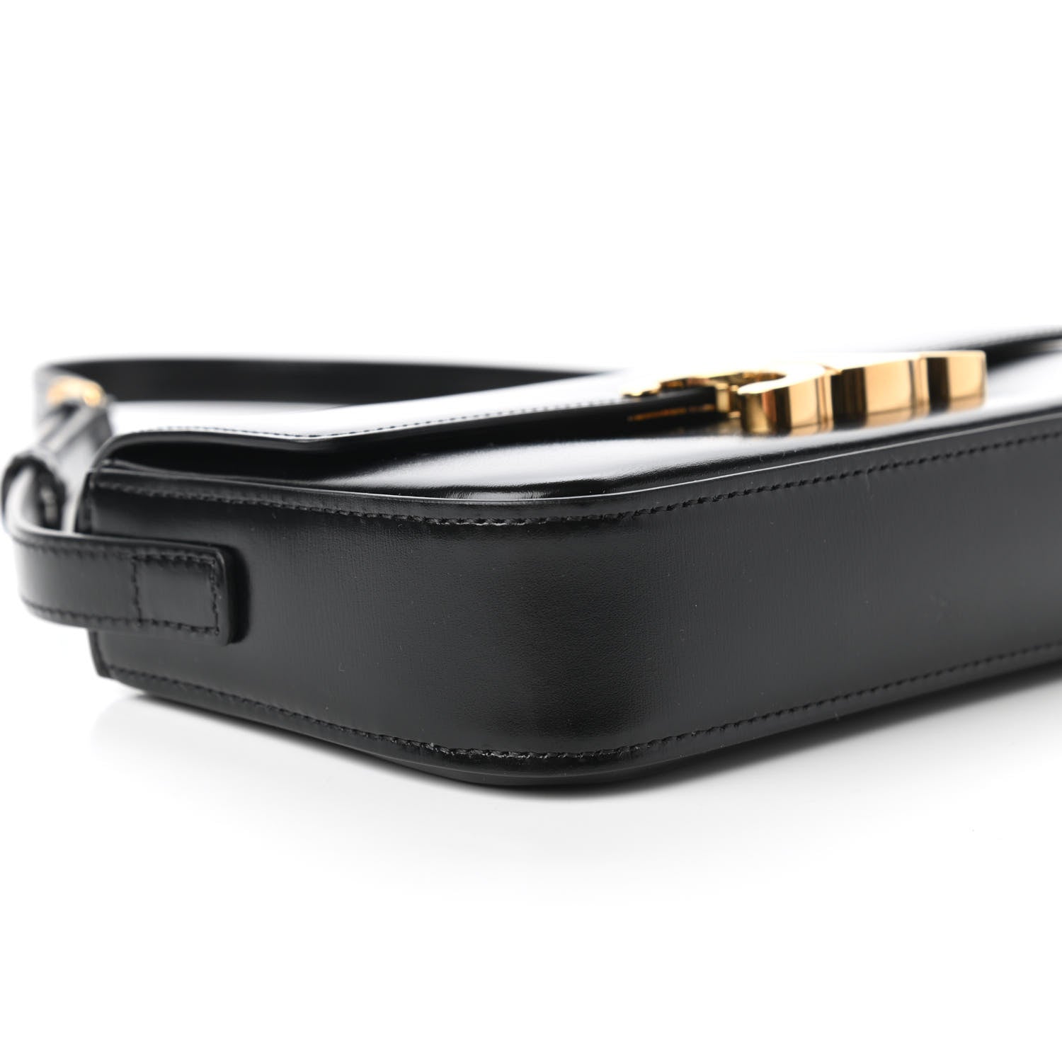 Celine Shiny Calfskin Triomphe Black 6 of 10