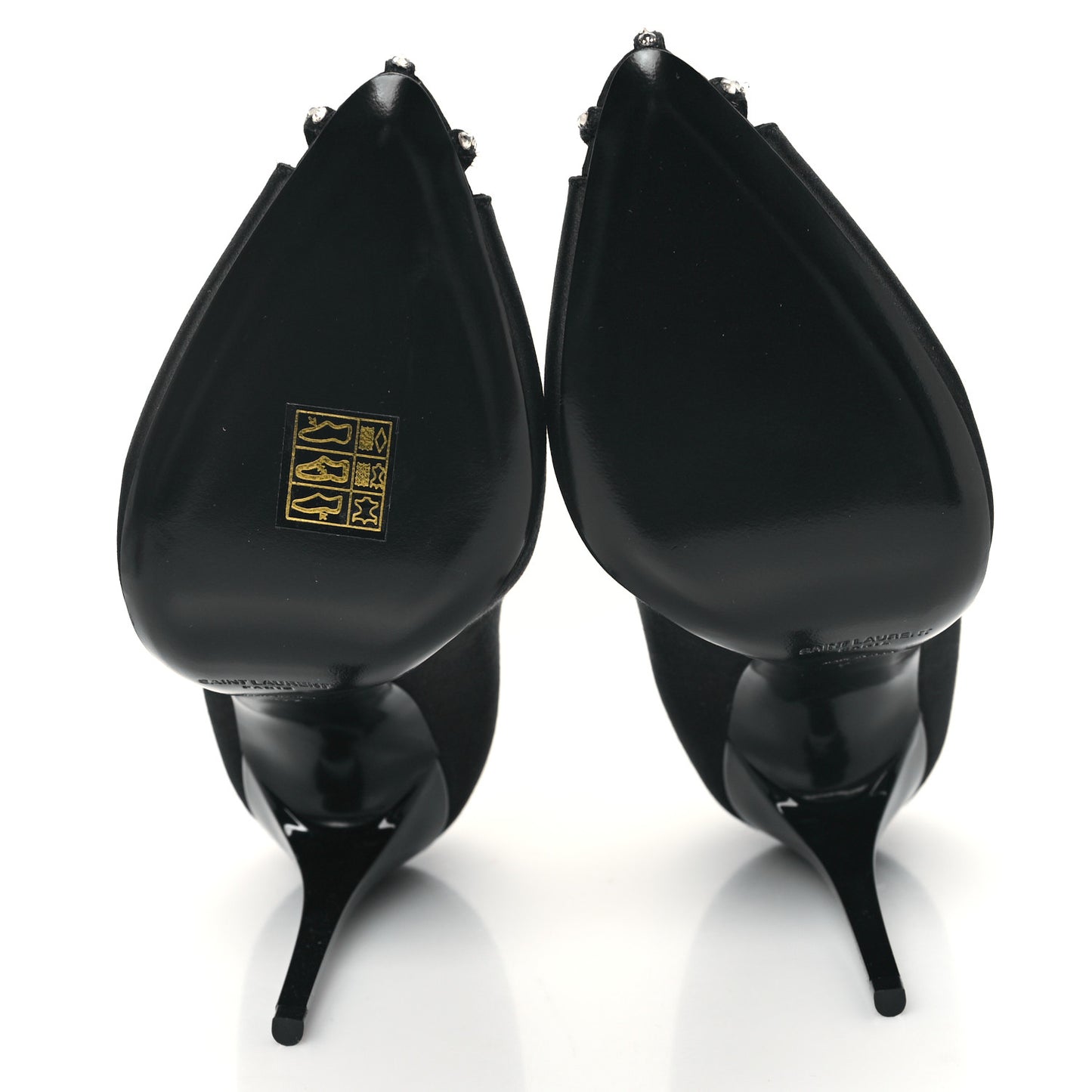 Satin Crystal Martinique 110 Pump 37 Black