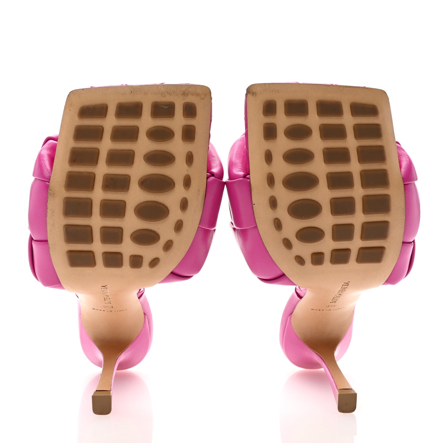 Nappa Maxi Intrecciato Lido Mule Sandals 38 Hollyhock