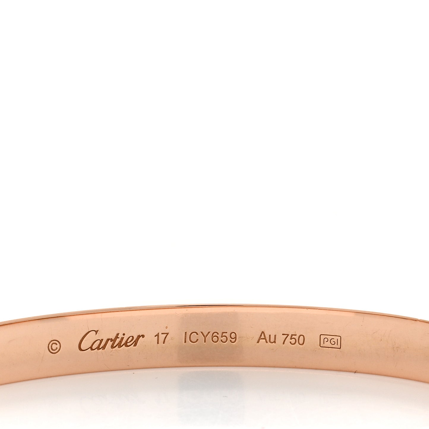18K Pink Gold LOVE Bracelet 17