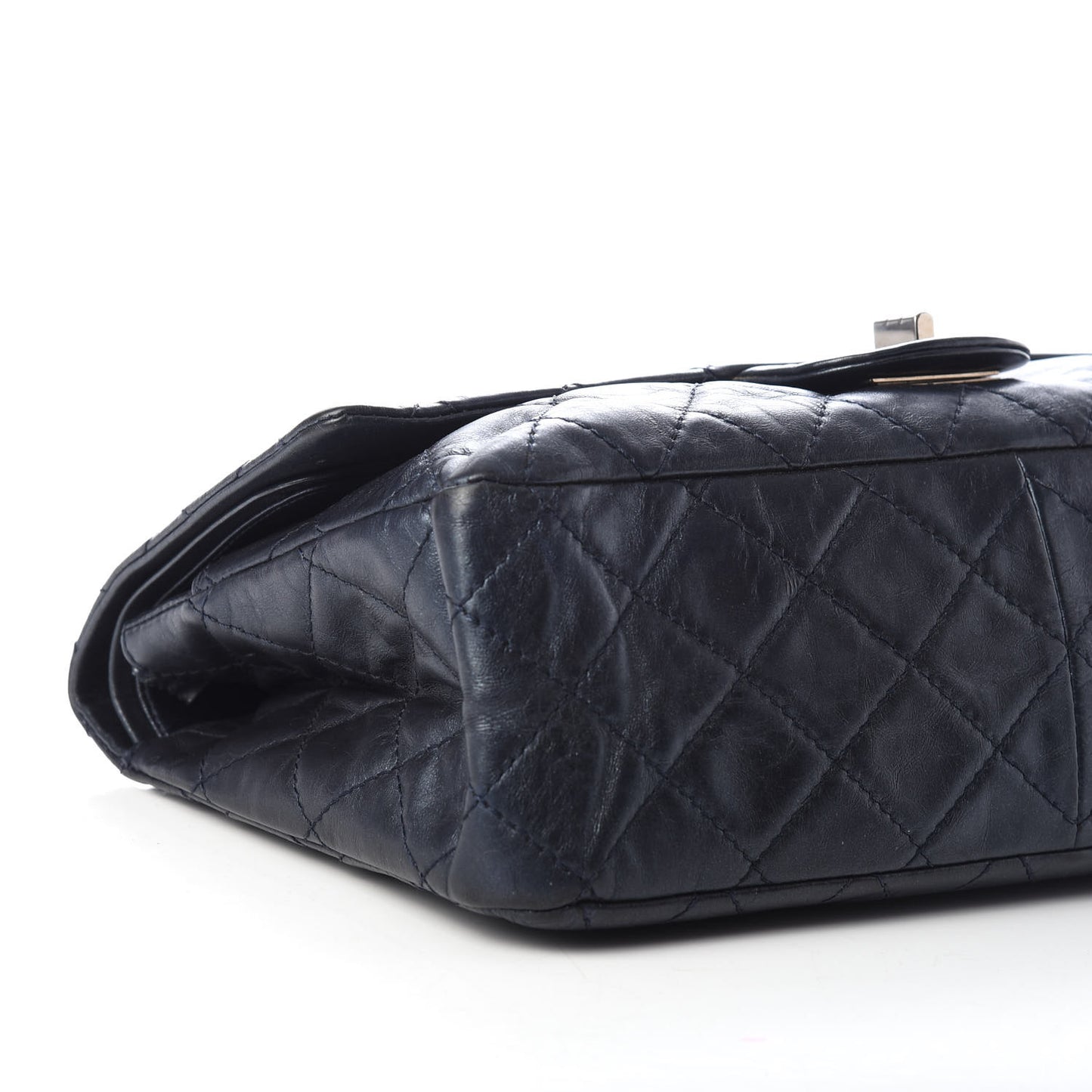 Metallic Aged Calfskin Quilted 2.55 Reissue 227 Flap Blue