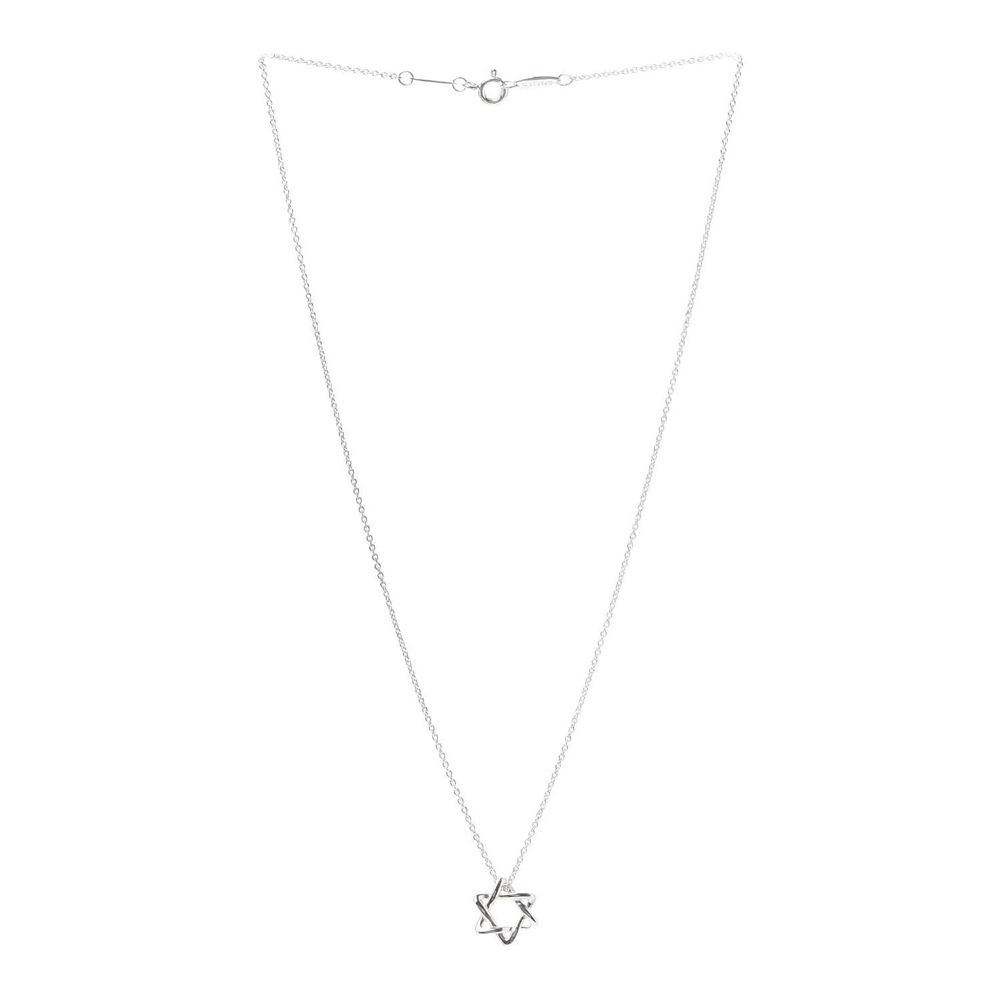 Sterling Silver 12mm Elsa Peretti Star of David Pendant Necklace