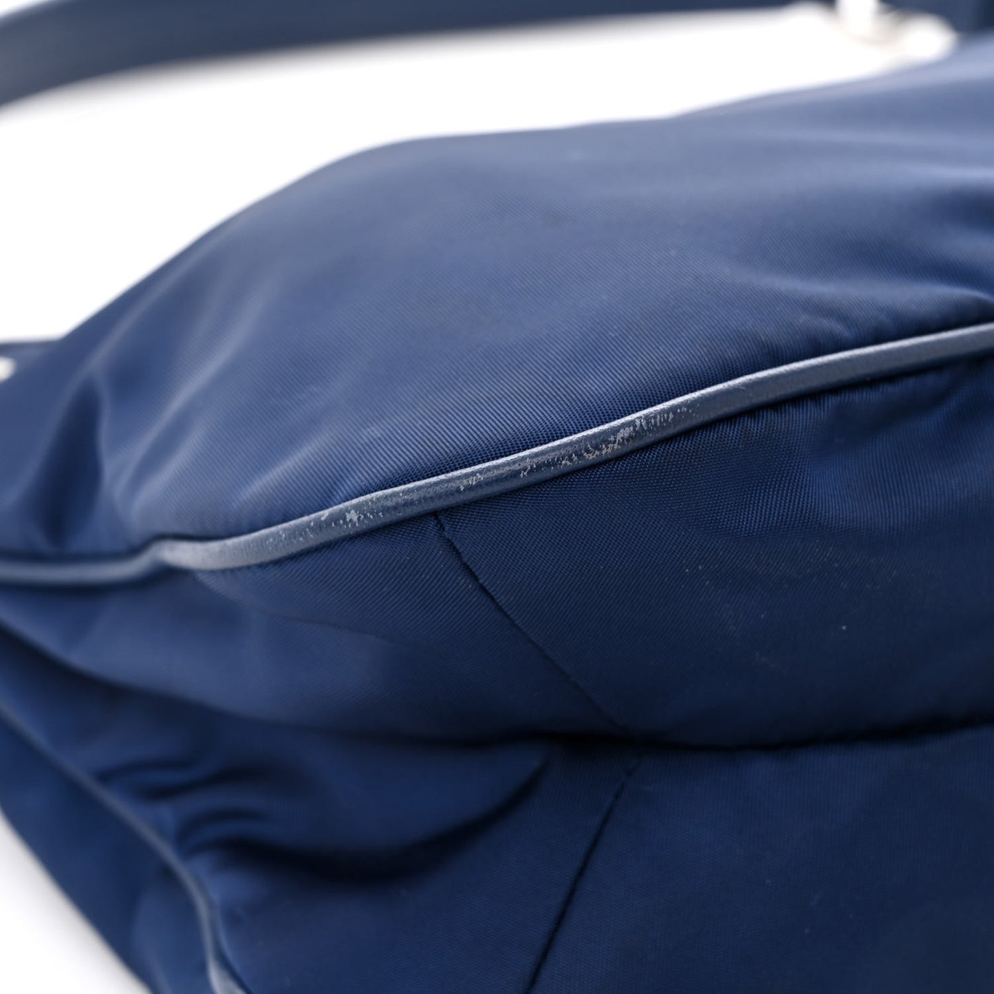 Tessuto Nylon Soft Calfskin Shoulder Bag Royal