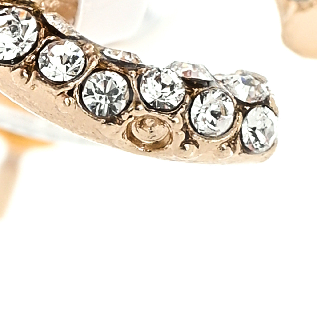Crystal Timeless CC Earrings Light Gold