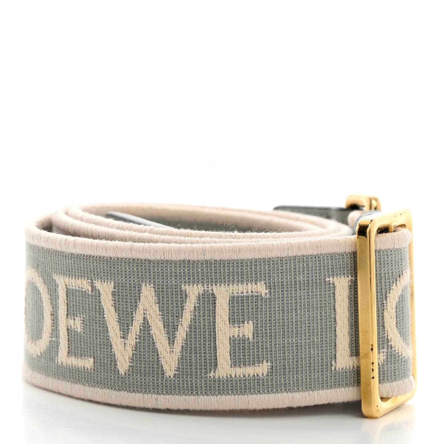 Calfskin Jacquard Anagram Strap Ash Grey