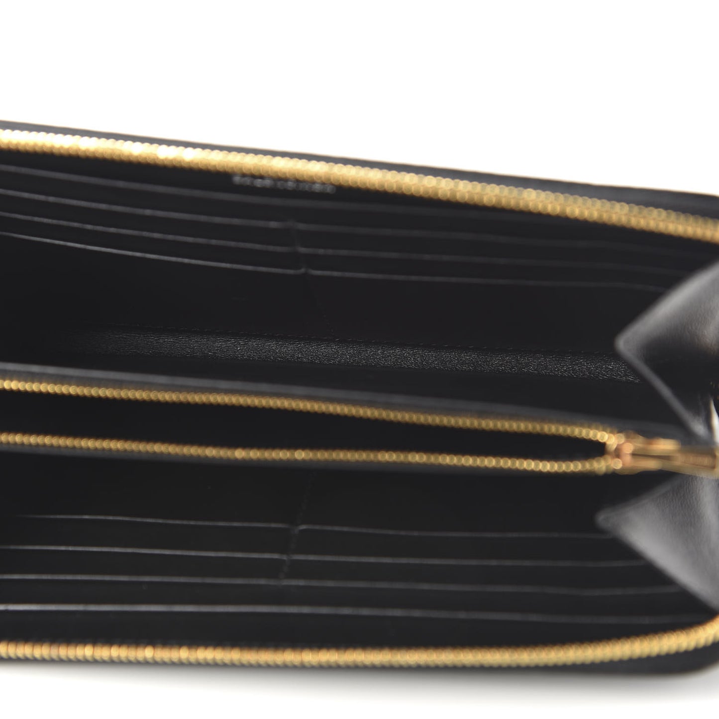 Calfskin Logo Everyday Continental Zip Around Wallet Black
