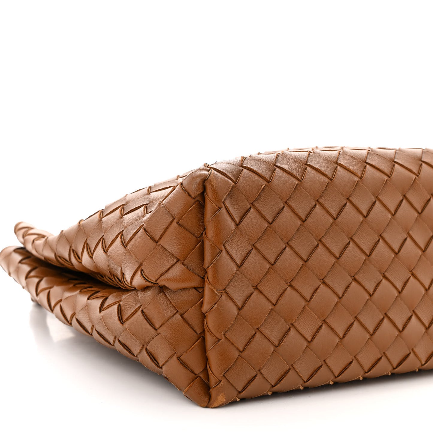 Nappa Intrecciato Medium Andiamo Shoulder Bag Cognac