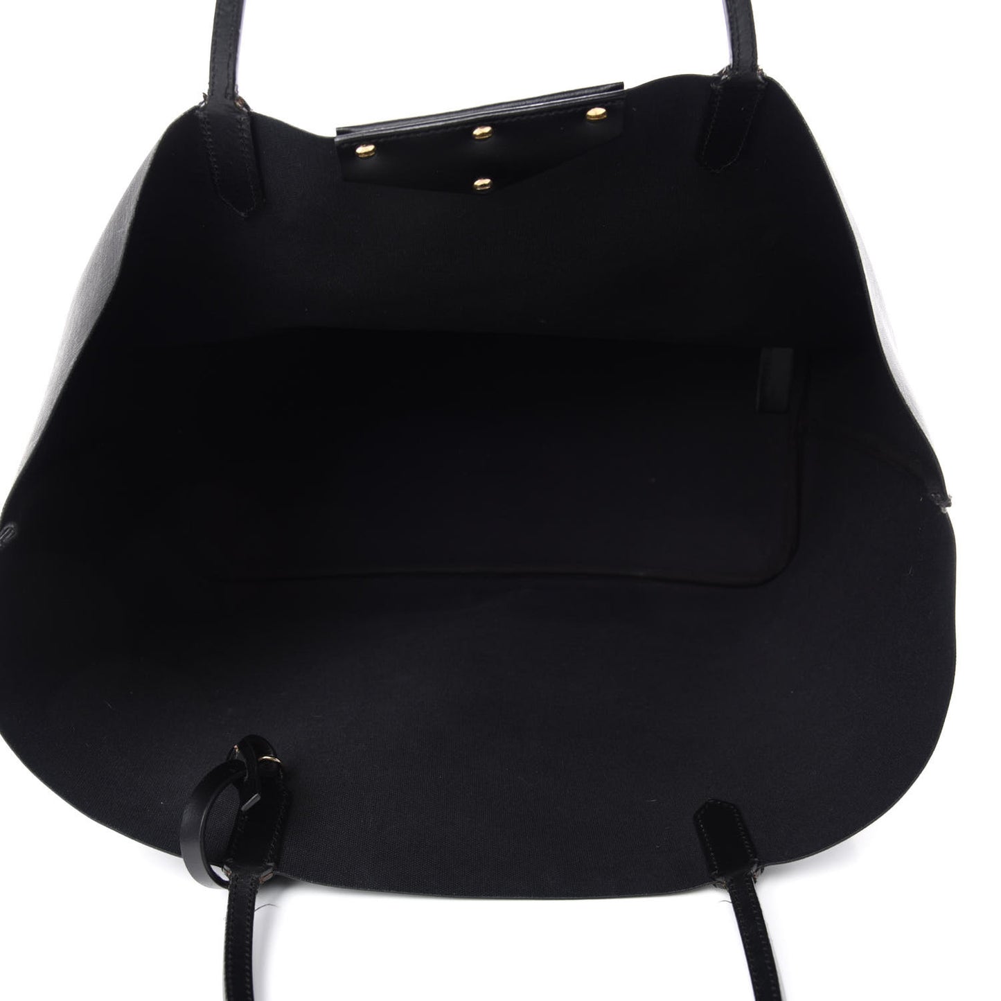 Textured Coated Canvas Print Large Antigona Tote Black