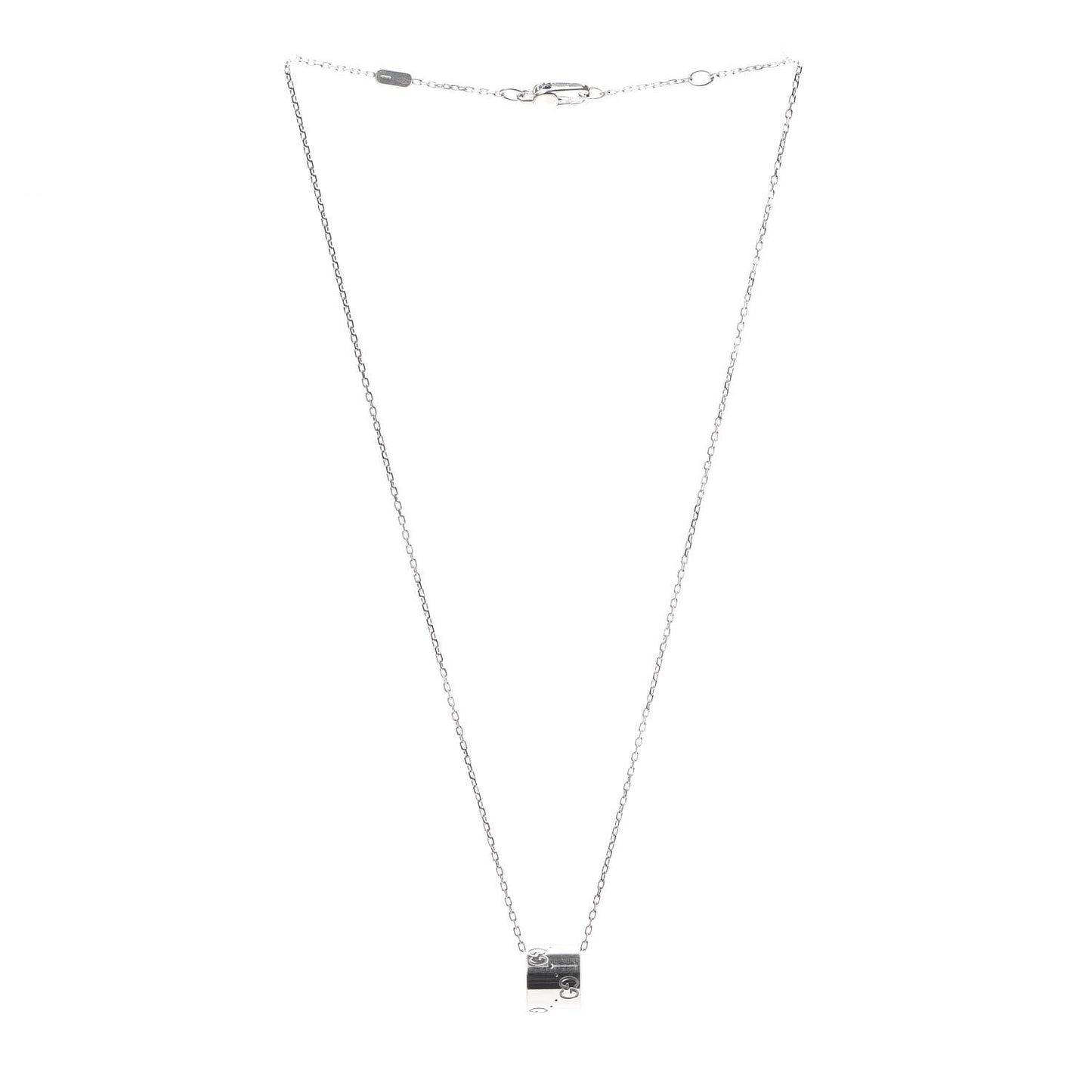 18K White Gold Icon Twirl Pendant Necklace