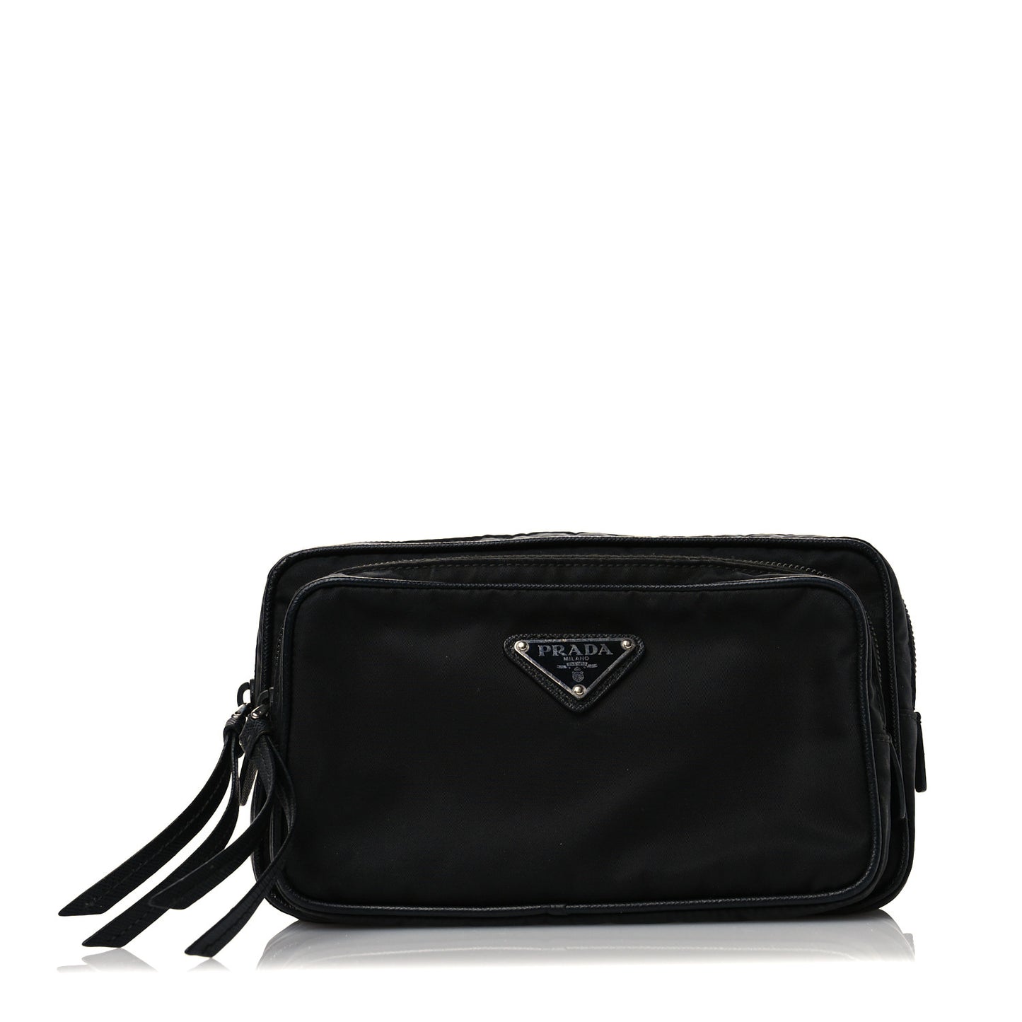 Tessuto Nylon Saffiano Belt Bag Black