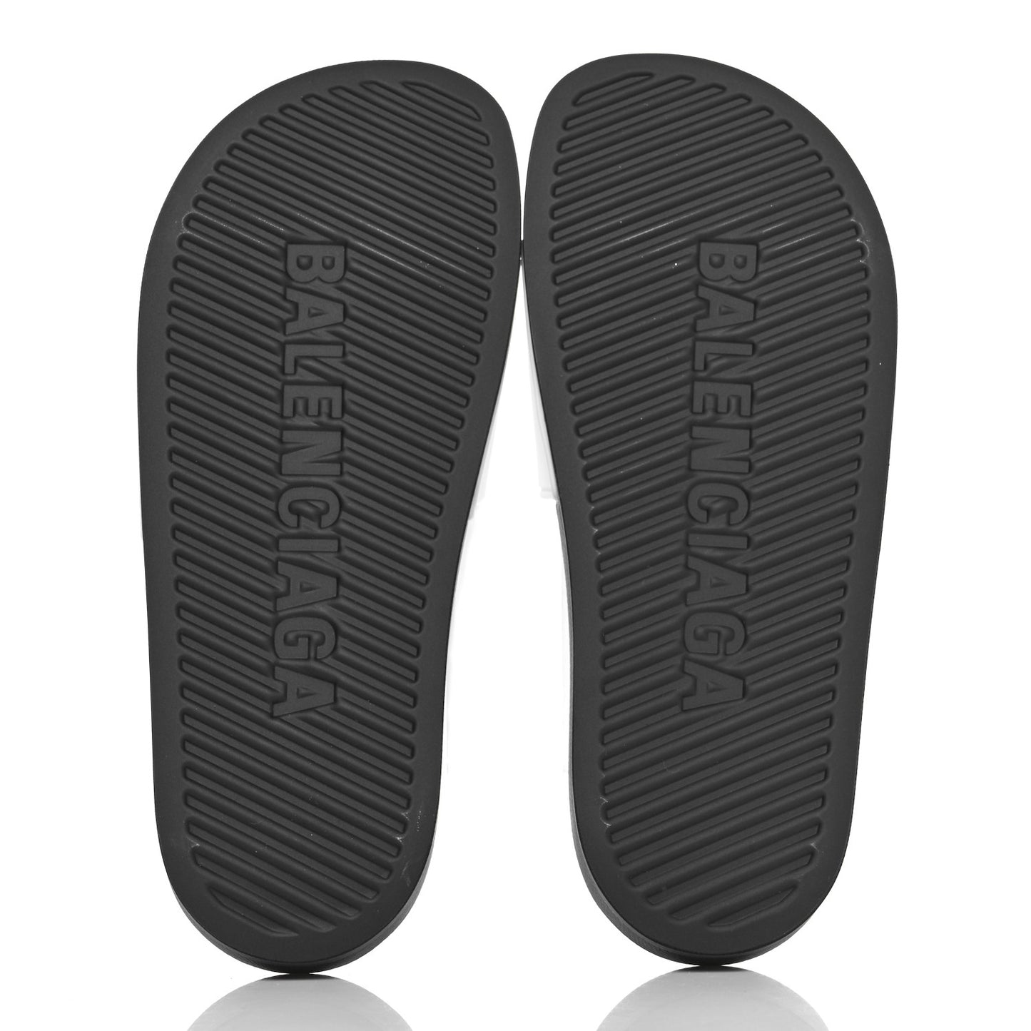 Rubber Womens Logo Pool Slide Sandals 39 Black White