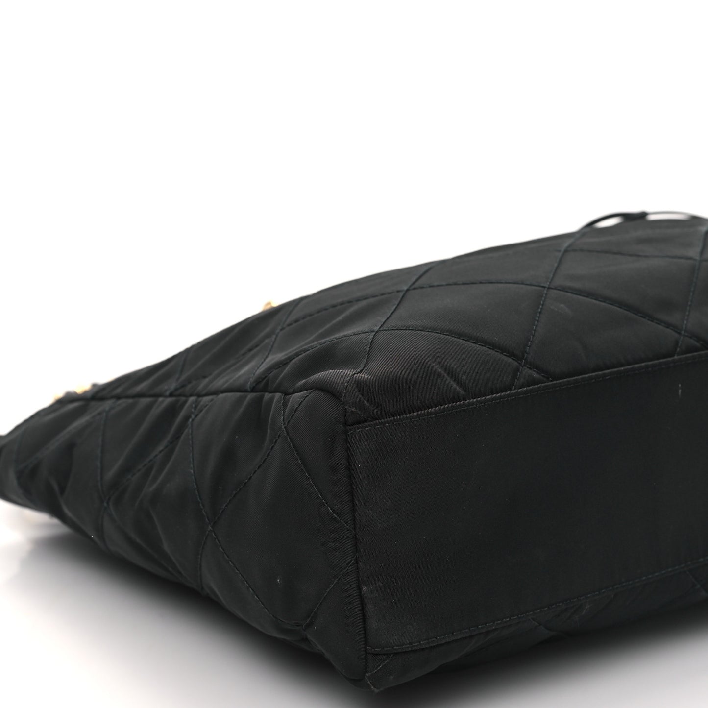 Re-Nylon Impuntu Quilted Re-Edition 1995 Chaine Medium Tote Bag Black