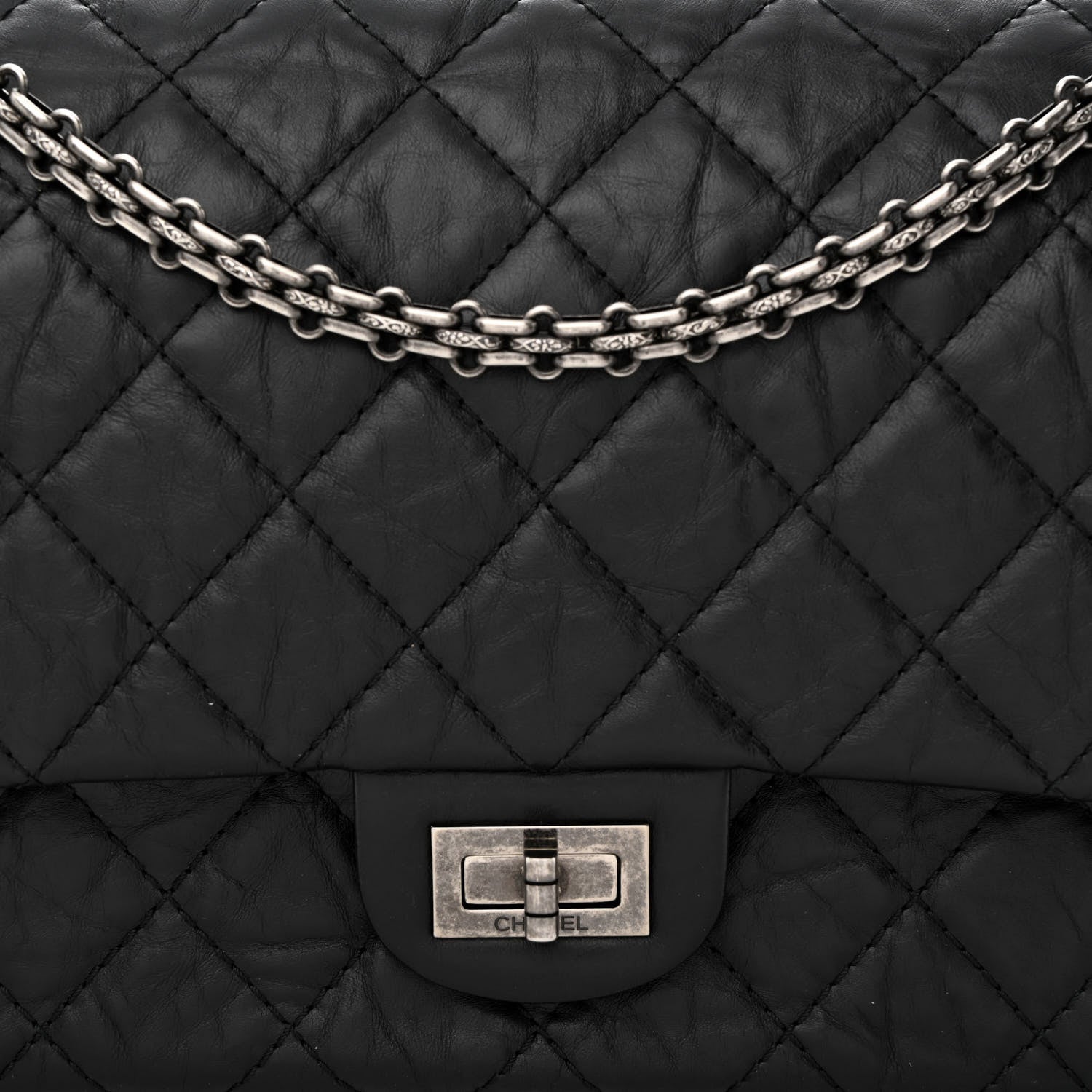 Chanel Aged Calfskin Quilted 2.55 Reissue 226 Flap Black 8 of 12