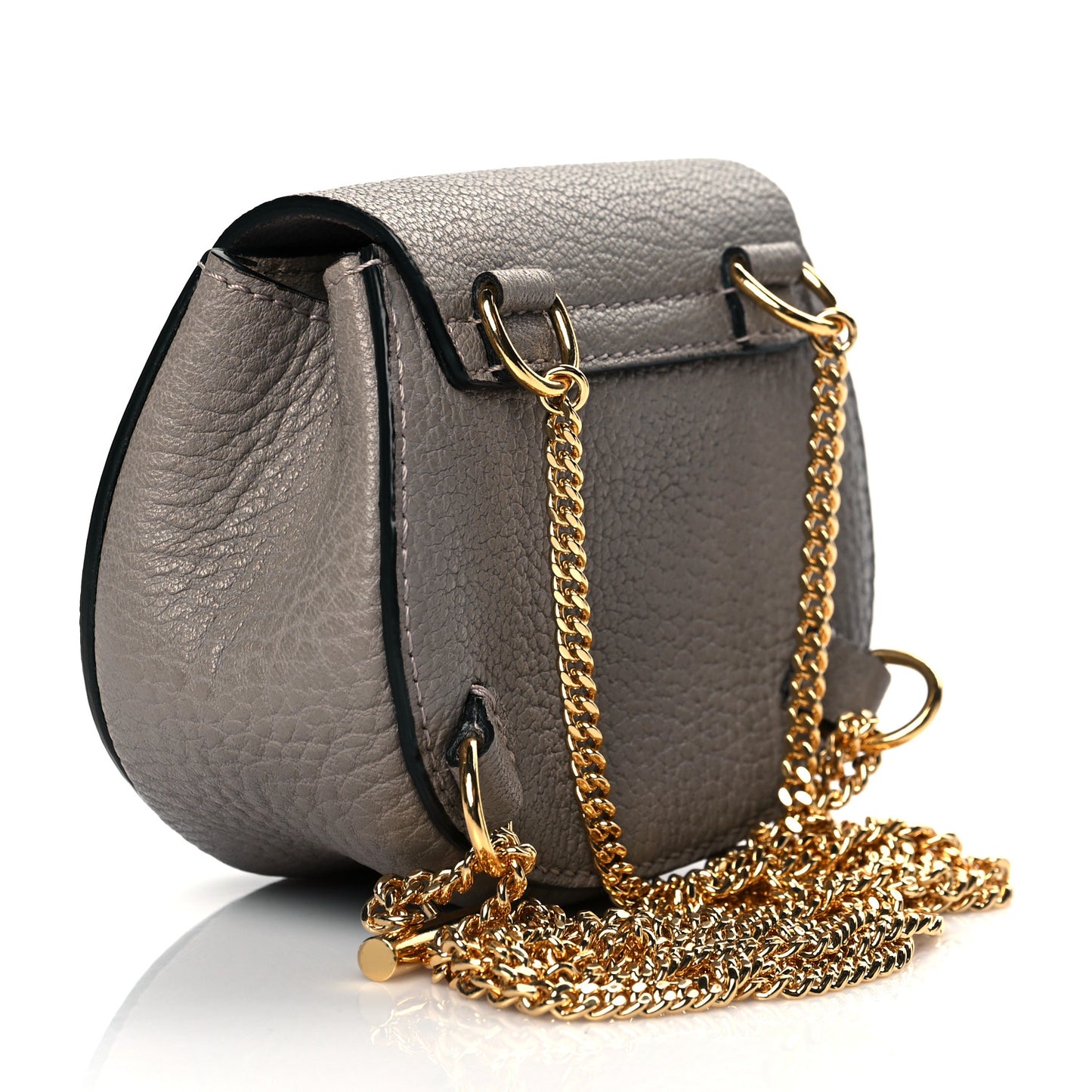 Grained Lambskin Mini Drew Crossbody Backpack Motty Grey