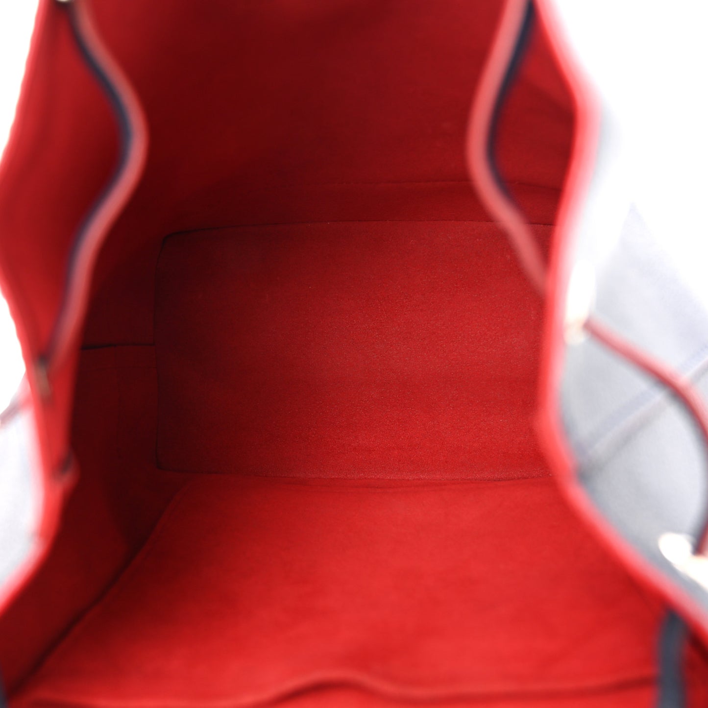 Soft Calfskin Lockme Backpack Marine Rouge