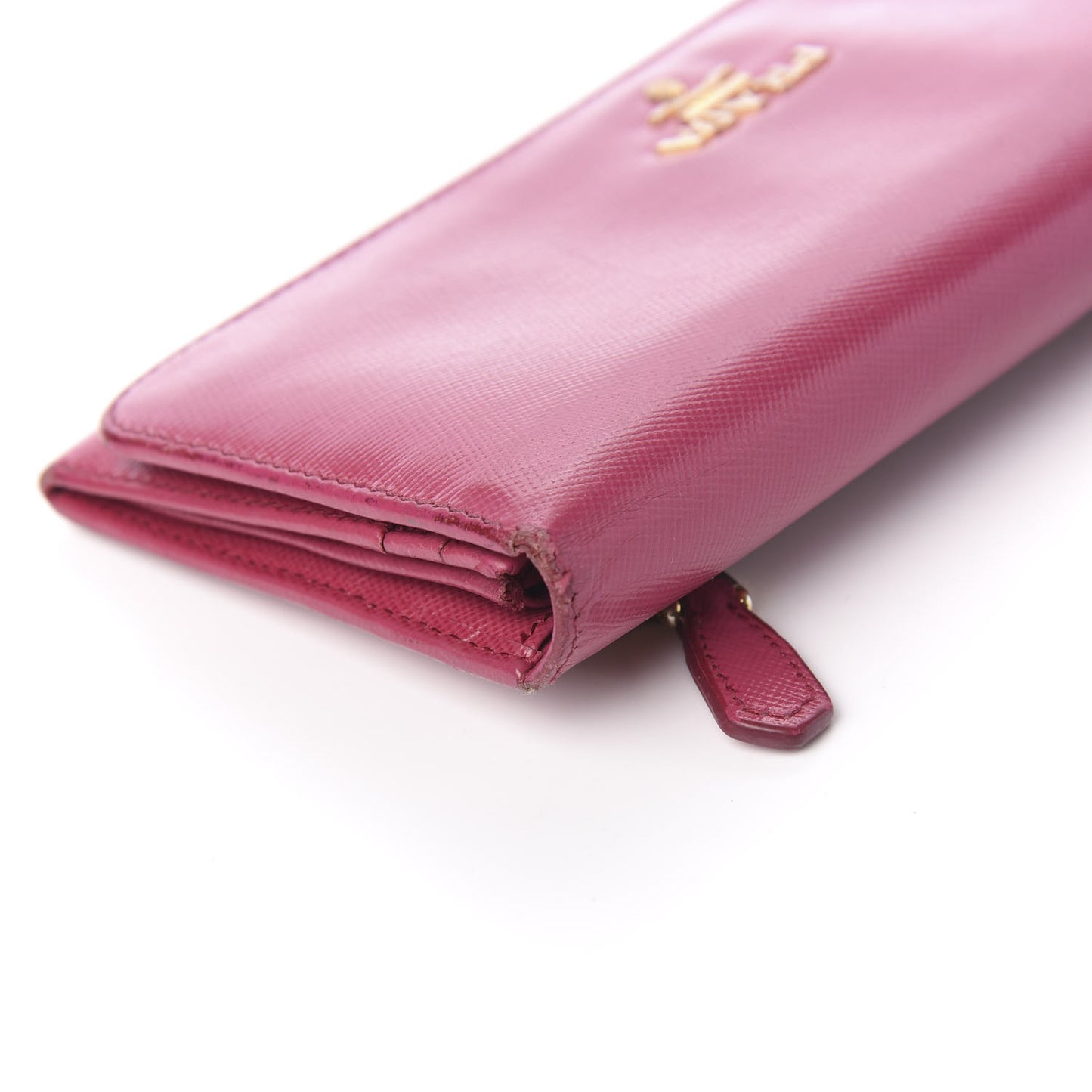 Saffiano Metal Continental Flap Wallet Peonia