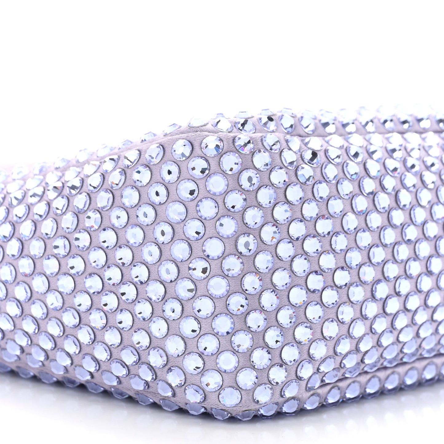 Satin Crystal Mini Re-Edition 2000 Bag Glicine