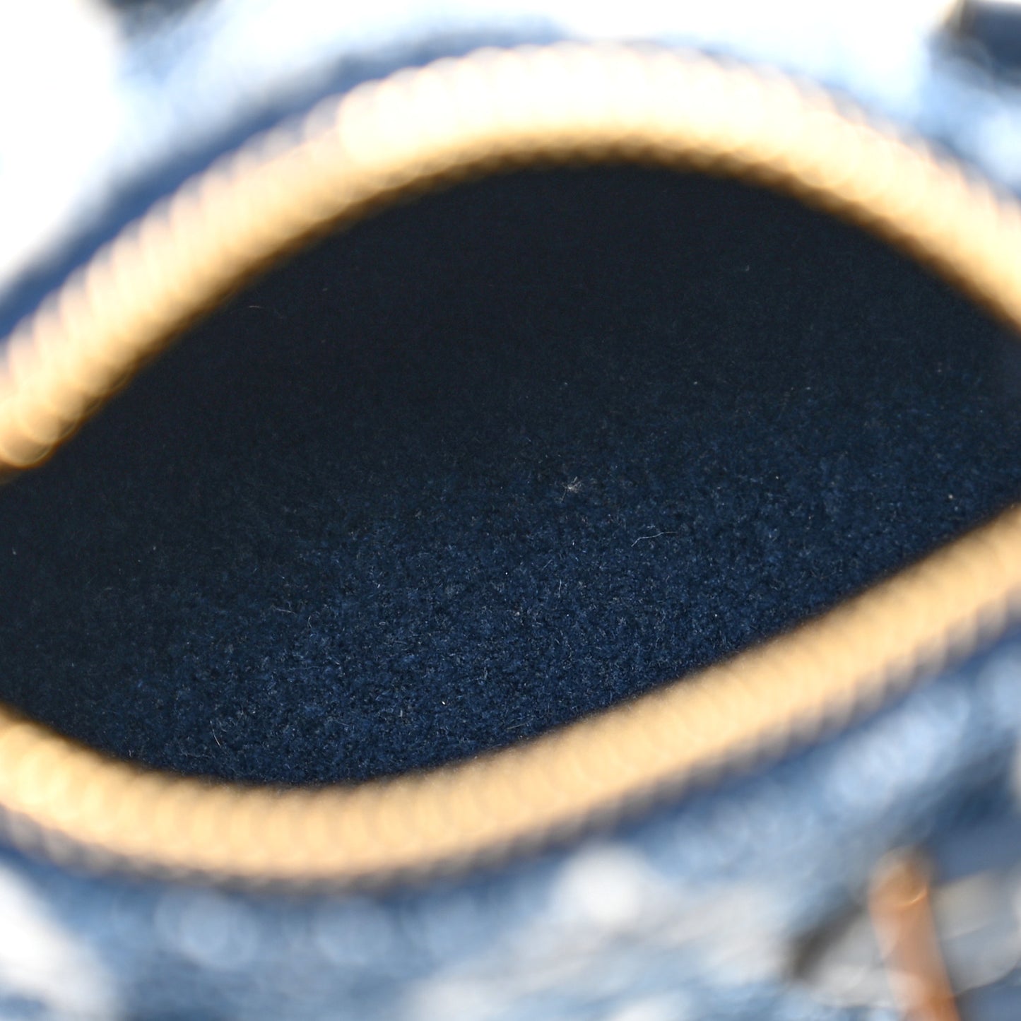 Denim Monogram Jacquard Micro Speedy Bag Charm Bleu