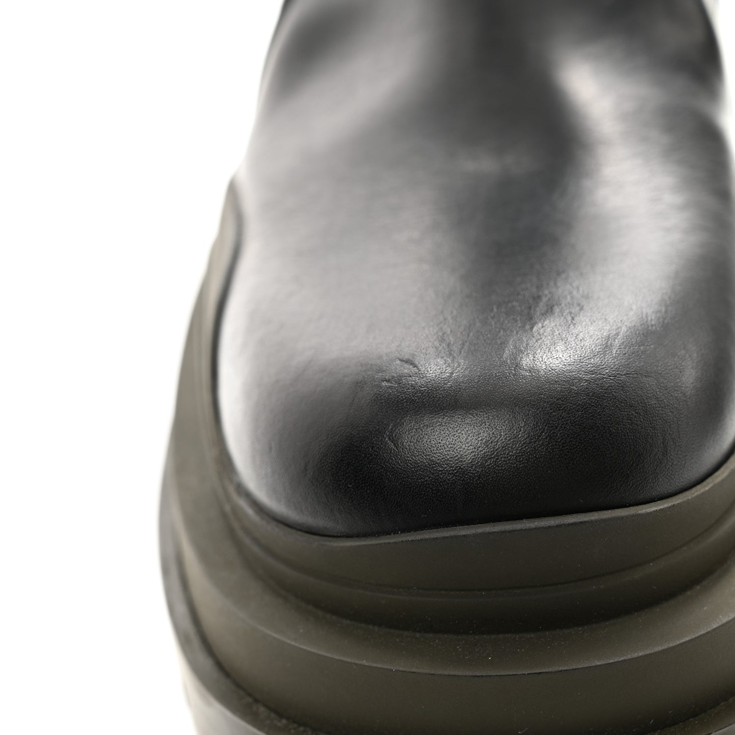 Calfskin The Tire High Boots 37 Black Camping