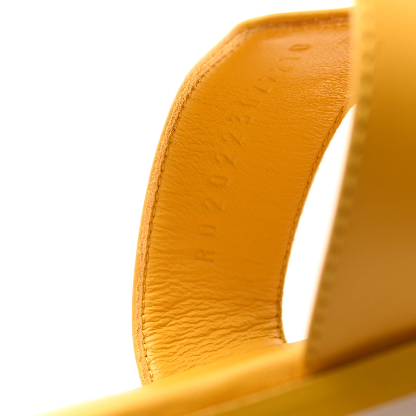 Box Calfskin Oran Sandals 41 Jaune Citron