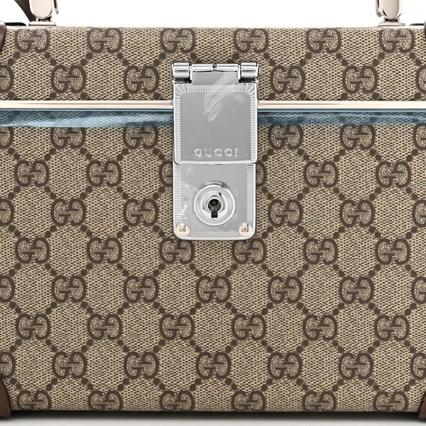 GG Supreme Monogram Globe-Trotter Beauty Case Brown