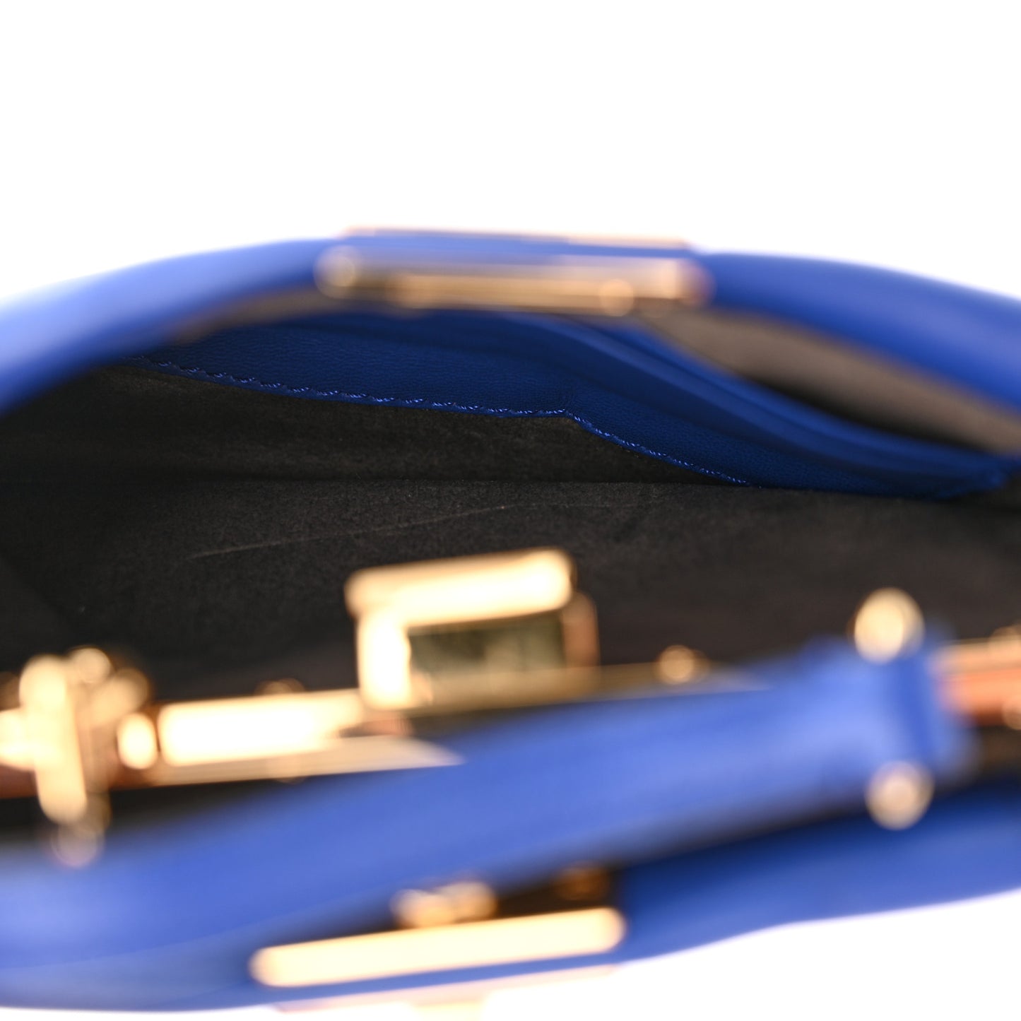 Shiny Nappa Micro Peekaboo Iconic Satchel Bleuette