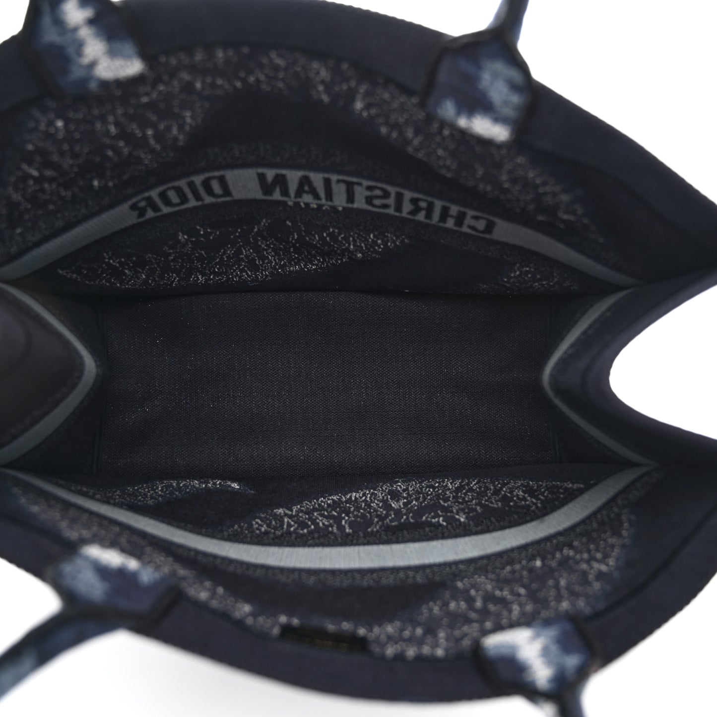 Canvas Embroidered Tie Dye Book Tote Blue Multicolor