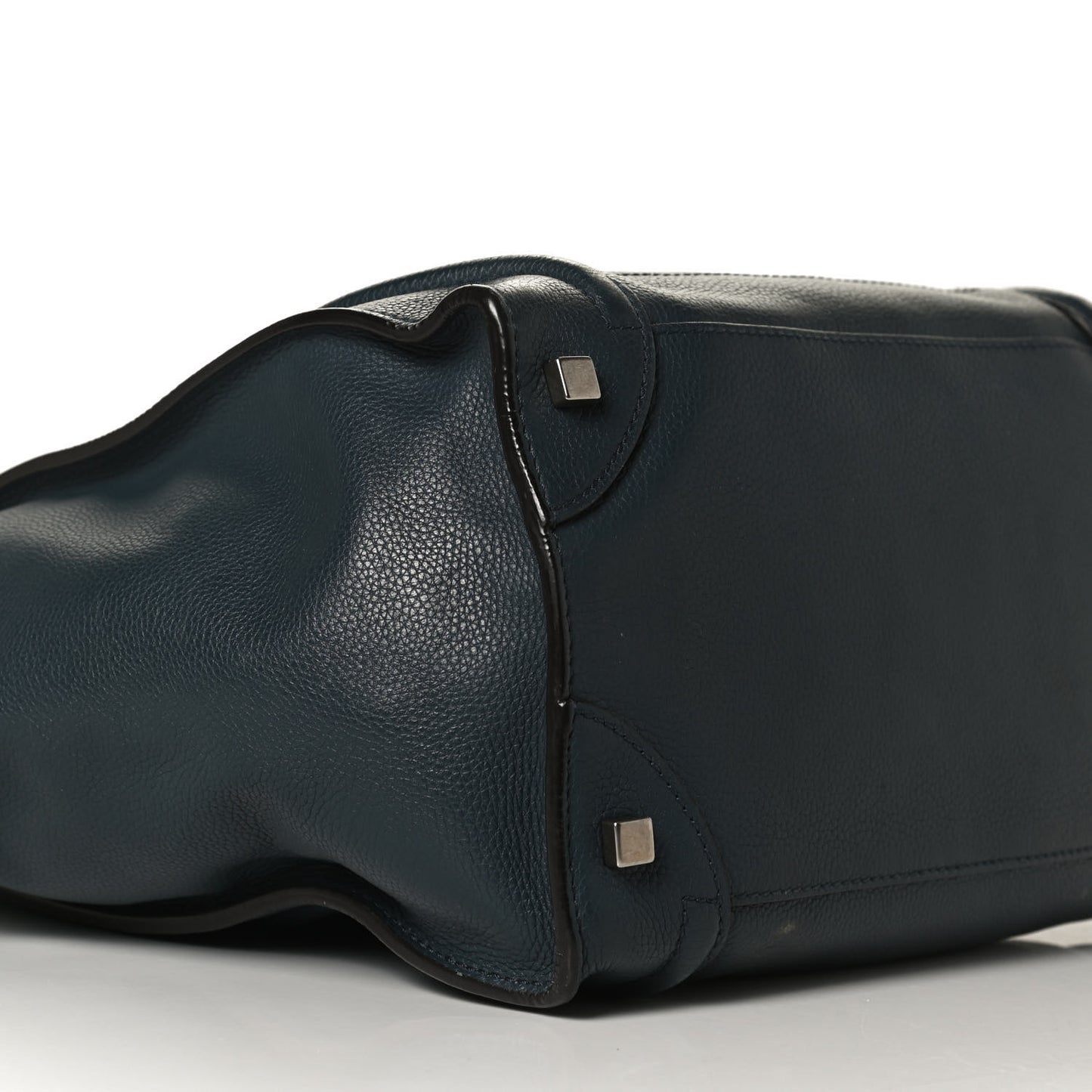 Drummed Calfskin Mini Luggage Blue