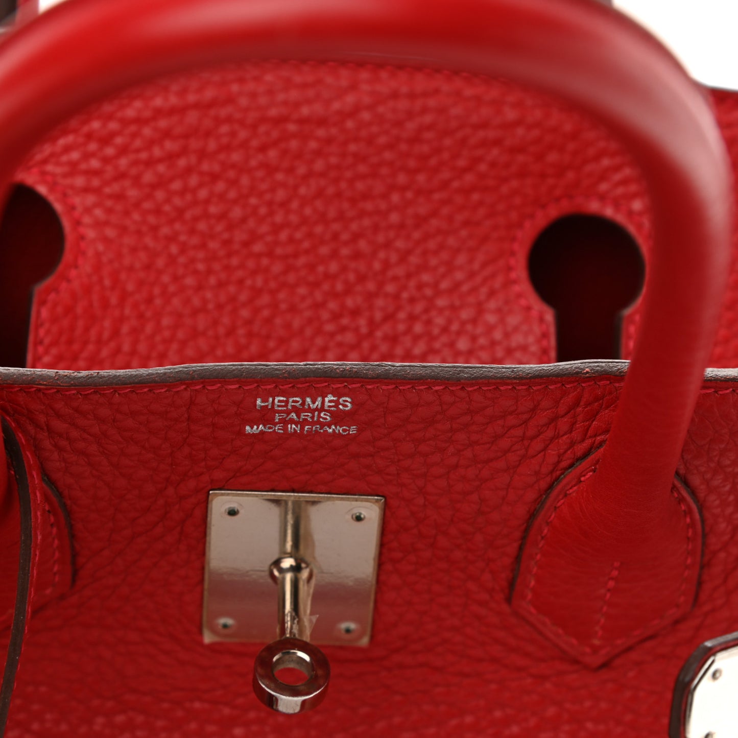 Taurillon Clemence Birkin 30 Rouge Casaque