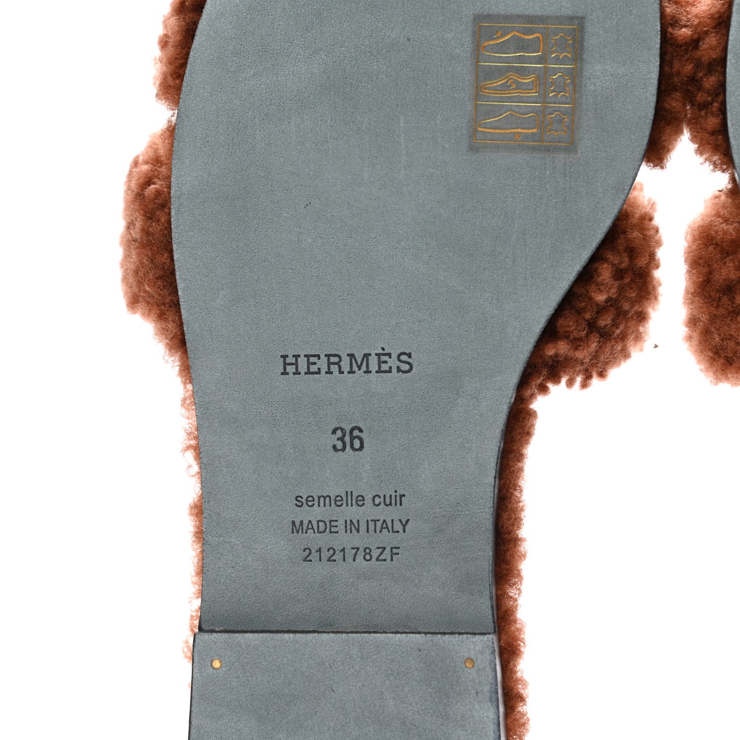 Woolskin Oran Sandals 36 Cognac