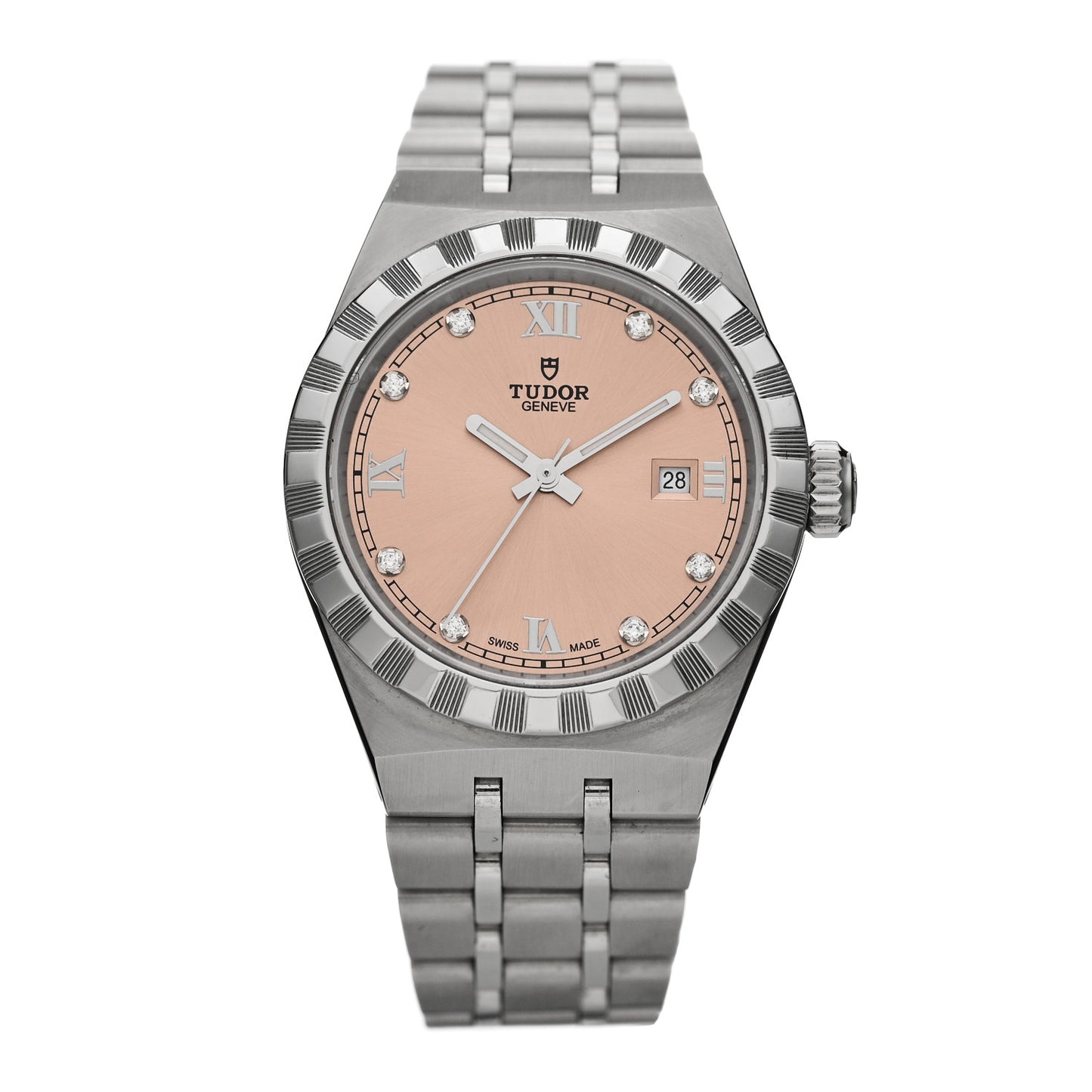Stainless Steel Diamond 28mm Royal Automatic Watch Pink 28300