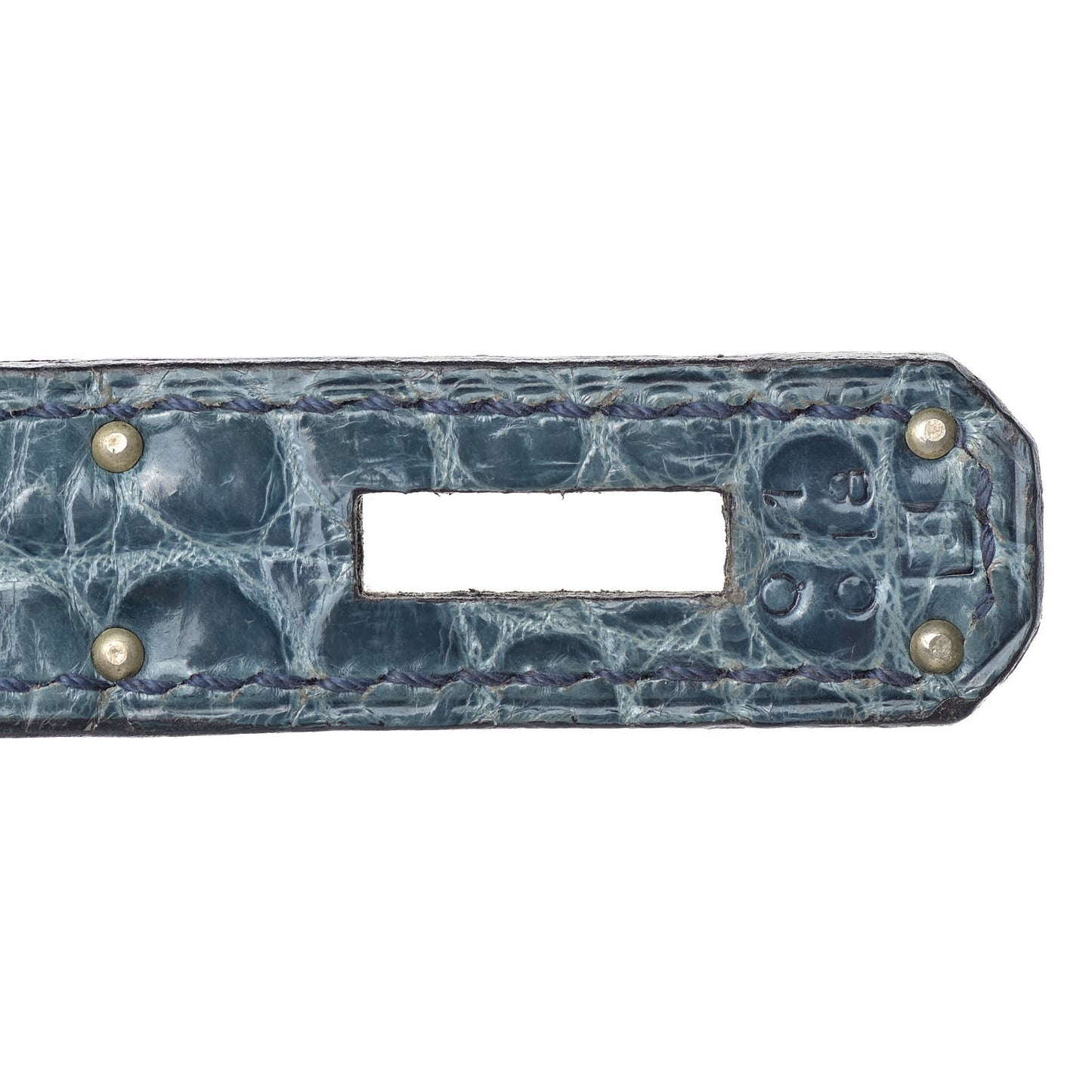 Shiny Porosus Crocodile Birkin 35 Bleu Roi
